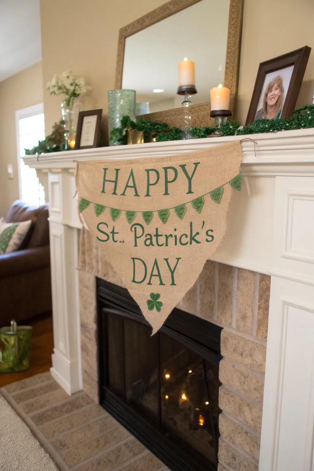 Incorporate a rustic nuance with a homemade holiday streamer.
