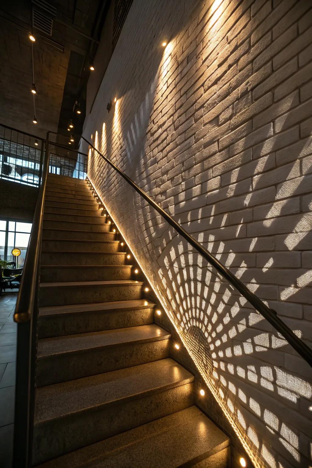 Cutting-edge illumination solutions have the ability to incorporate drama and intrigue to staircase walls.