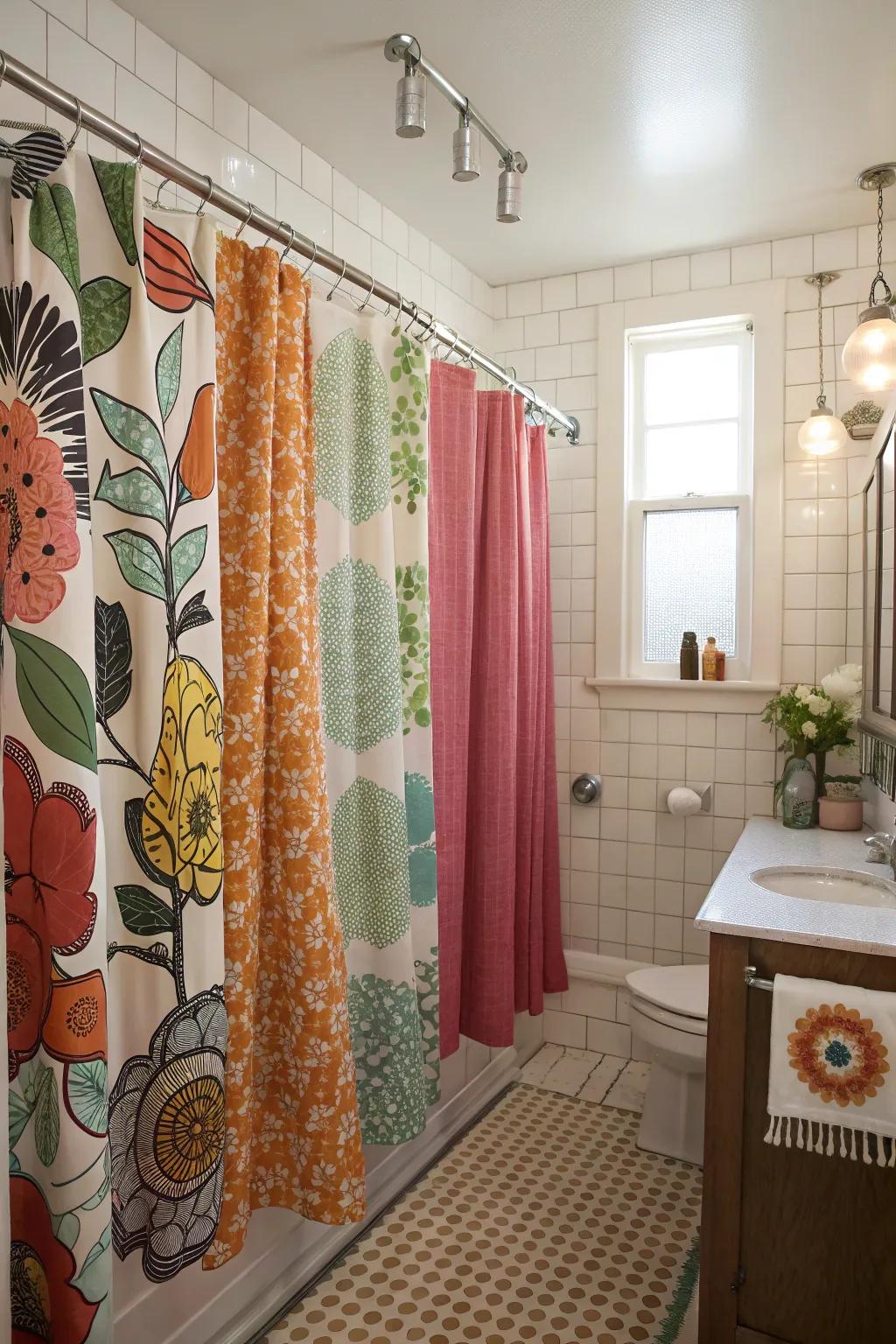 Combining styles creates a personalized and unique bathroom space.