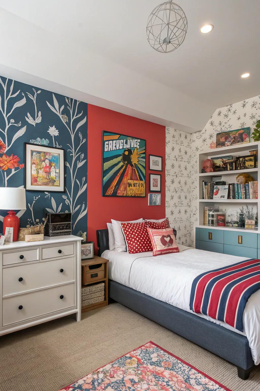 A standout wall can change the look of the room.