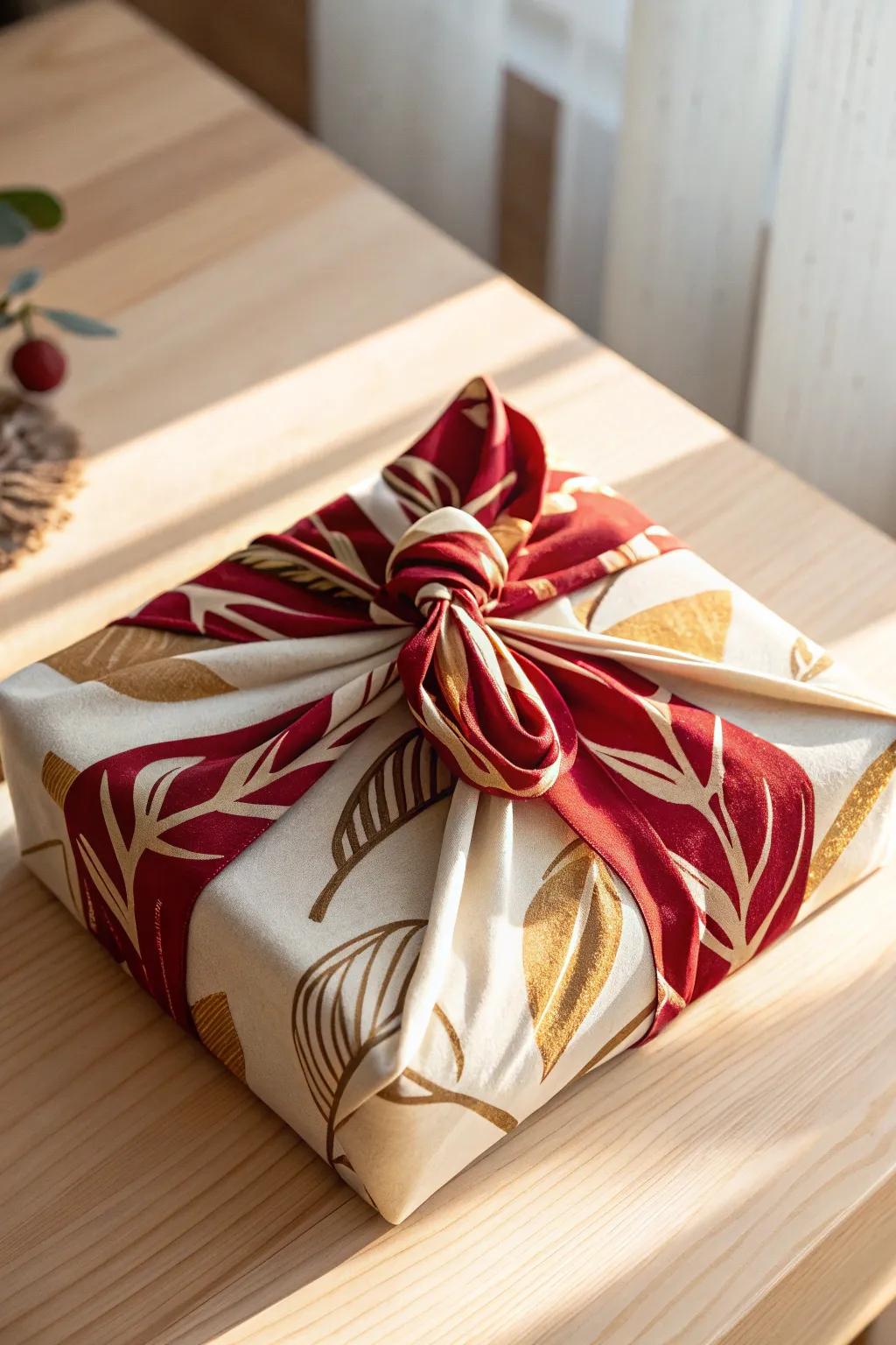 Enhance your gifting gesture through sustainable elegance: Textile Wrappers for an eco-chic holiday season.
