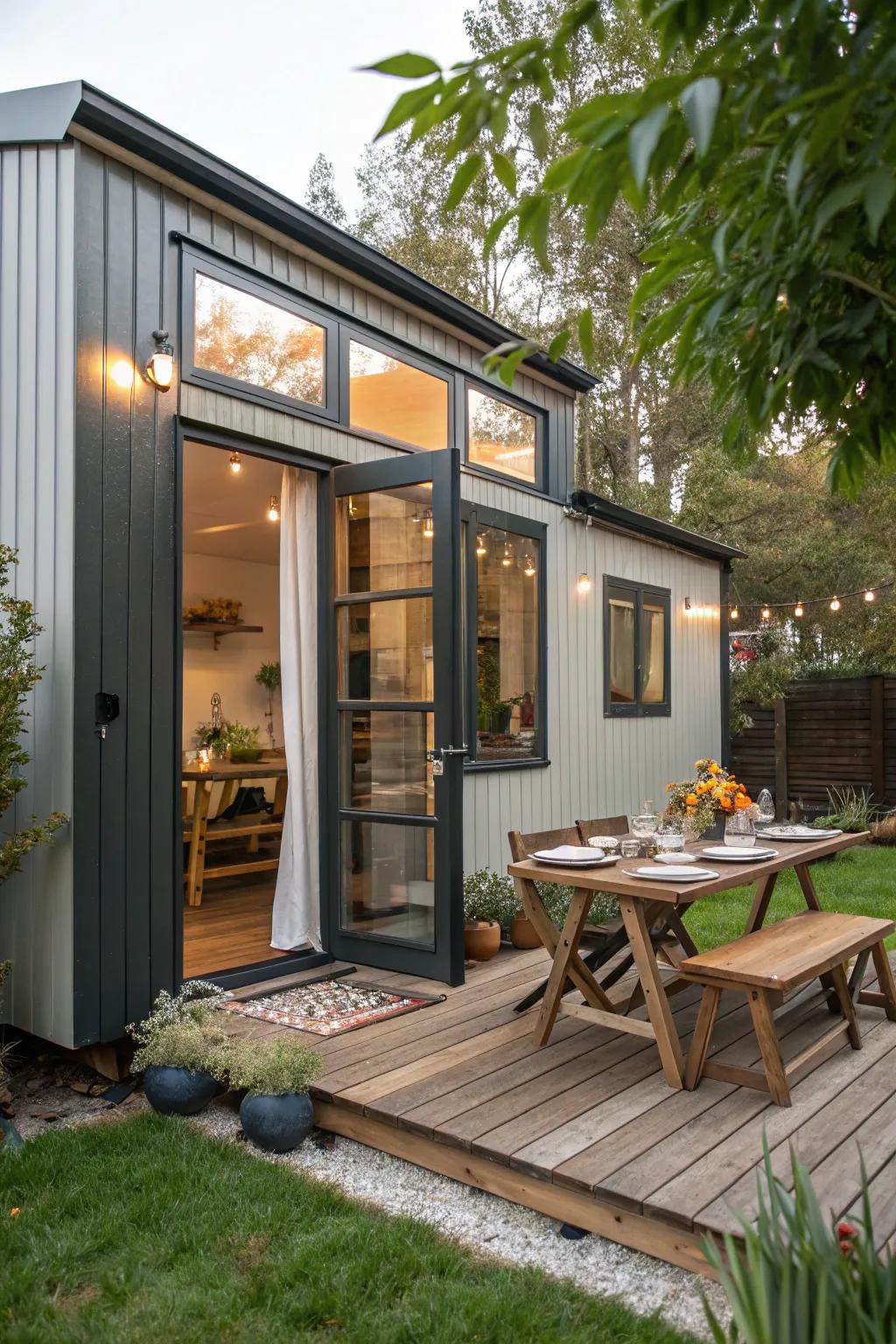 Hinged-translatable panes unreservedly harmonize internal and external peripheries.