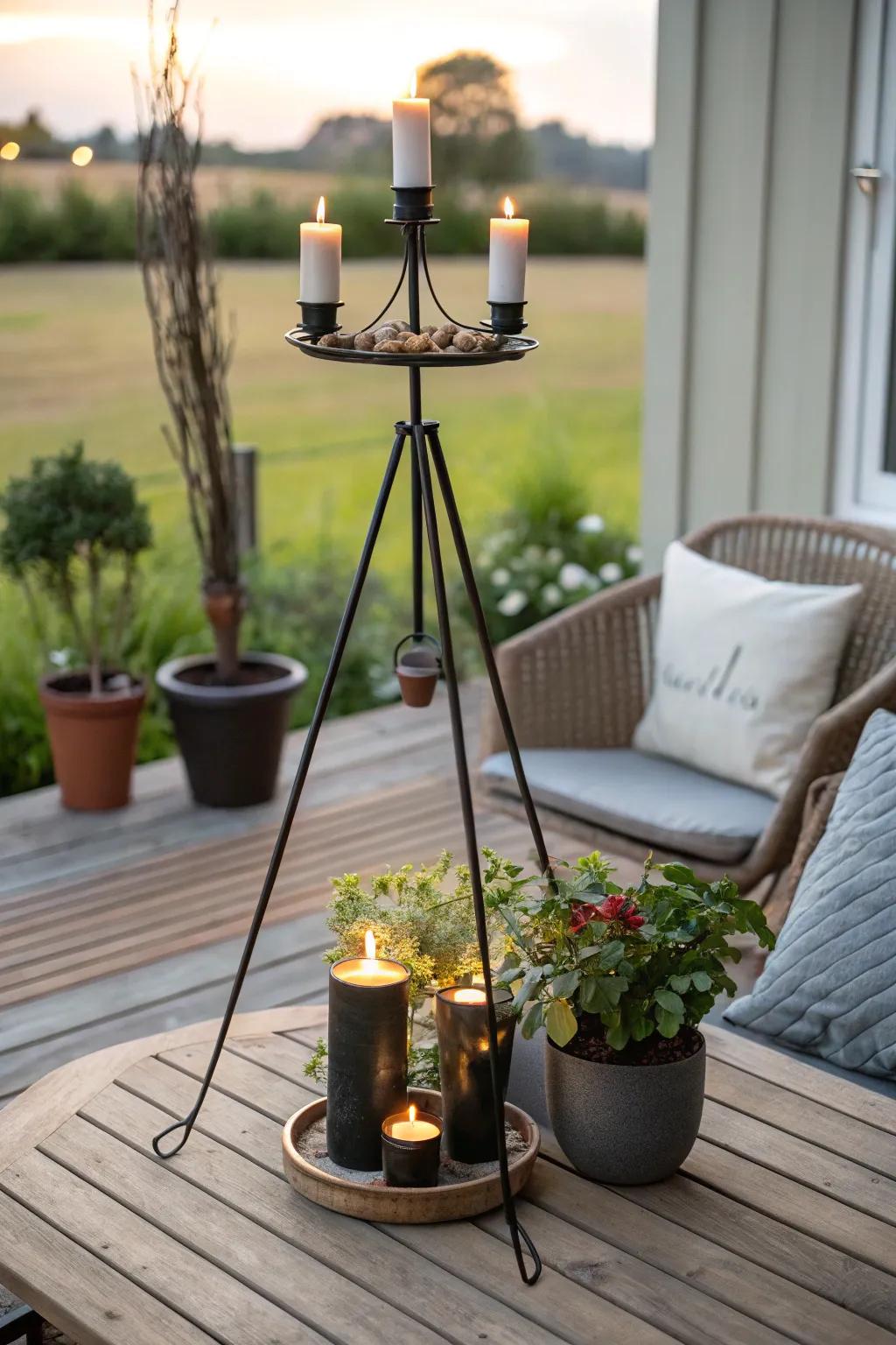 Designs that incorporate multi-functionality in three-legged stands provide versatile design solutions.