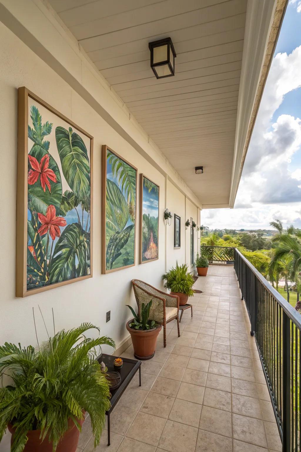 Elevate your tropical theme with vibrant art pieces.