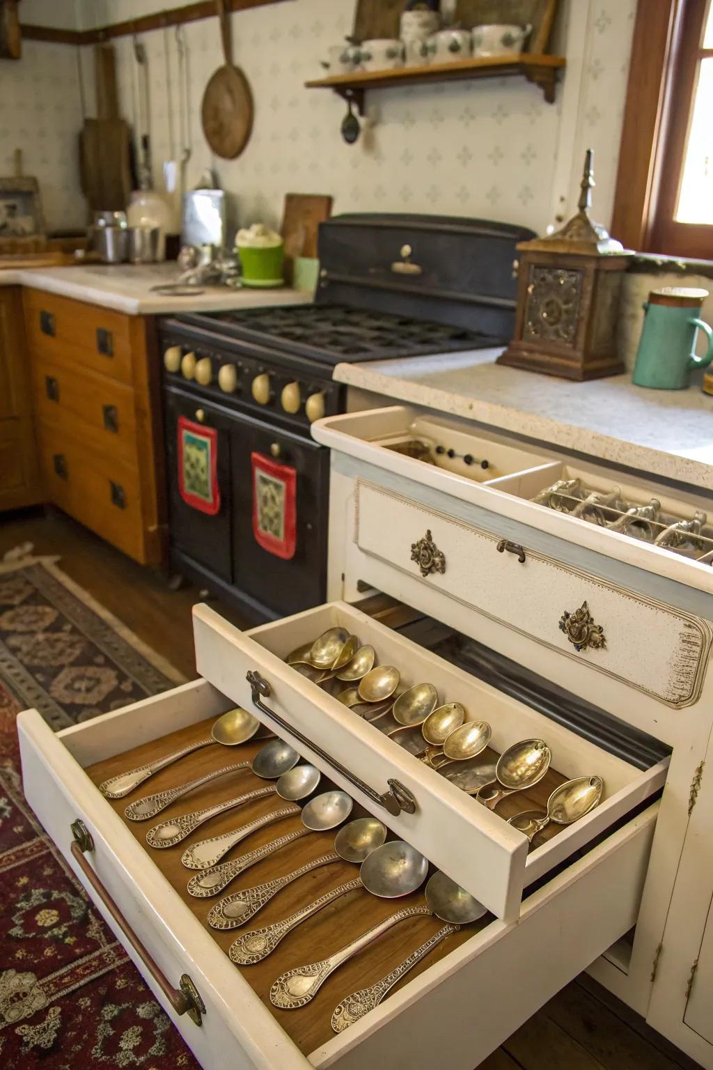 Add history with antique spoon handles.