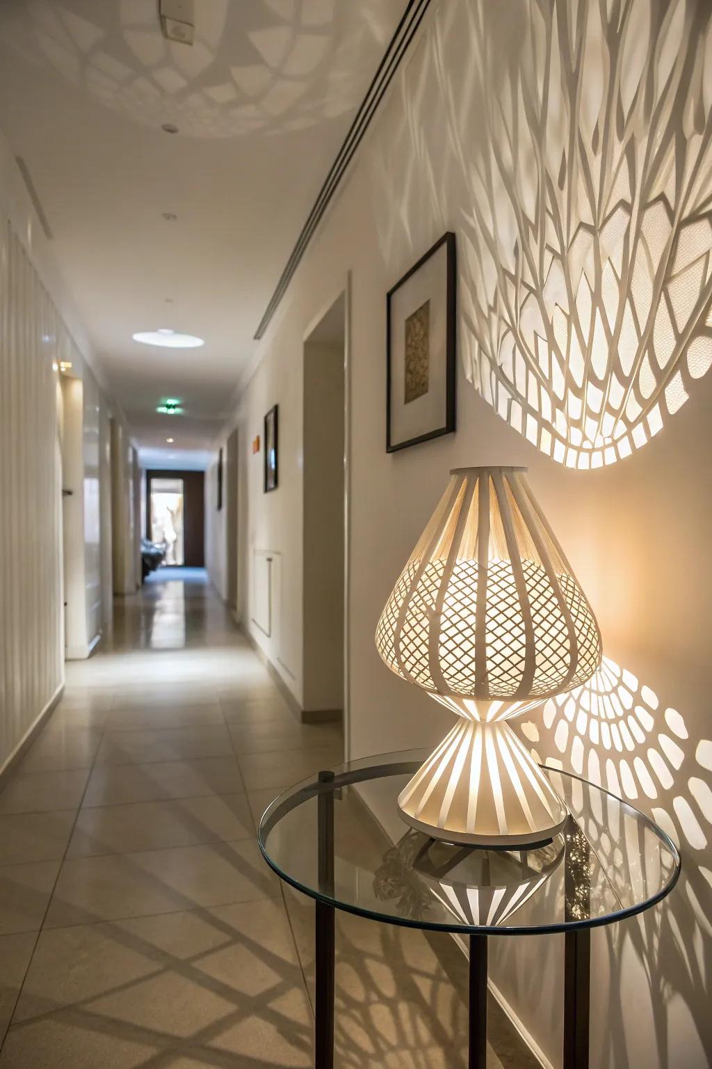 Artistic flair with a paper art lamp.