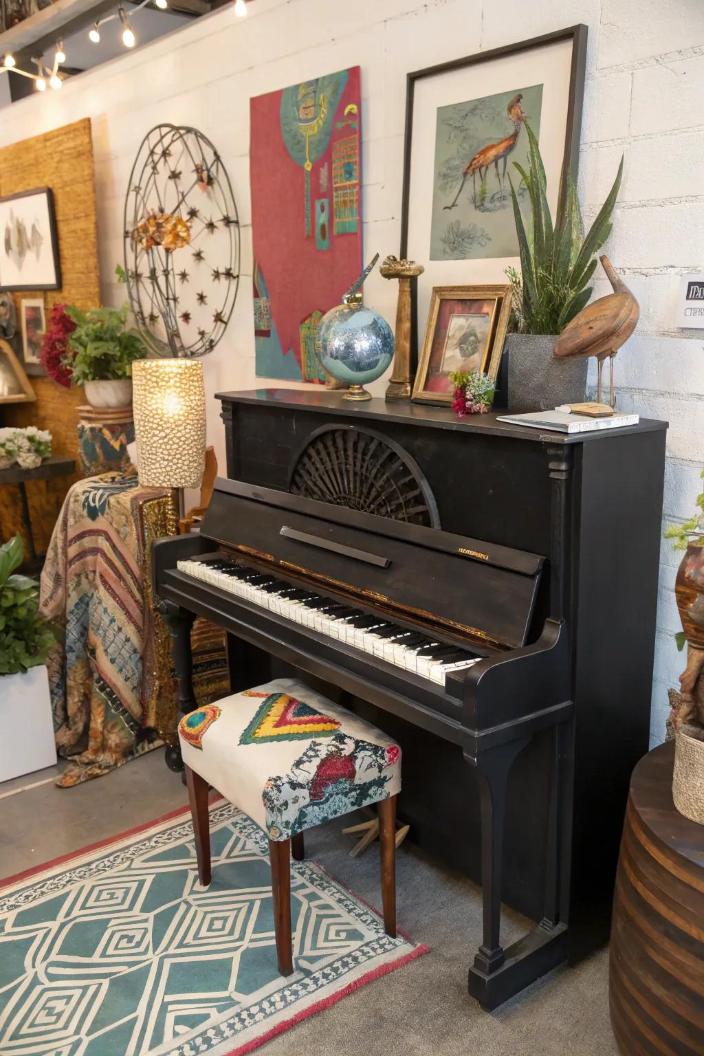 Fill your piano space with your personal style and uniqueness.