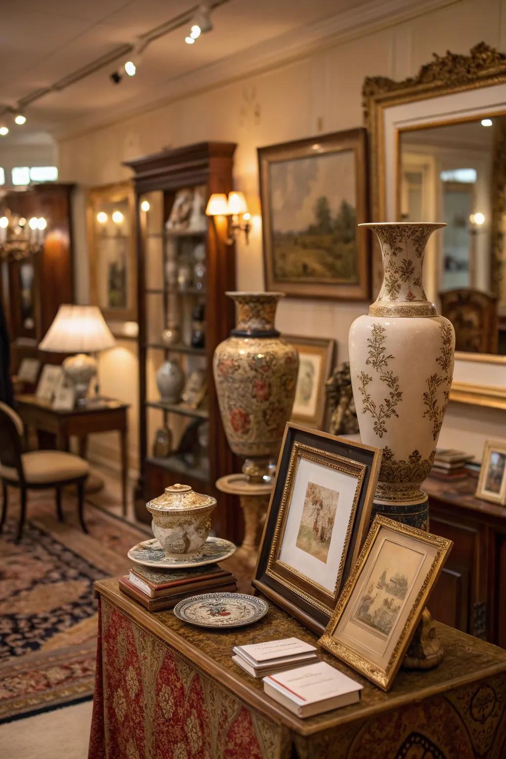 Classic decor elements bring timeless charm to your setting.