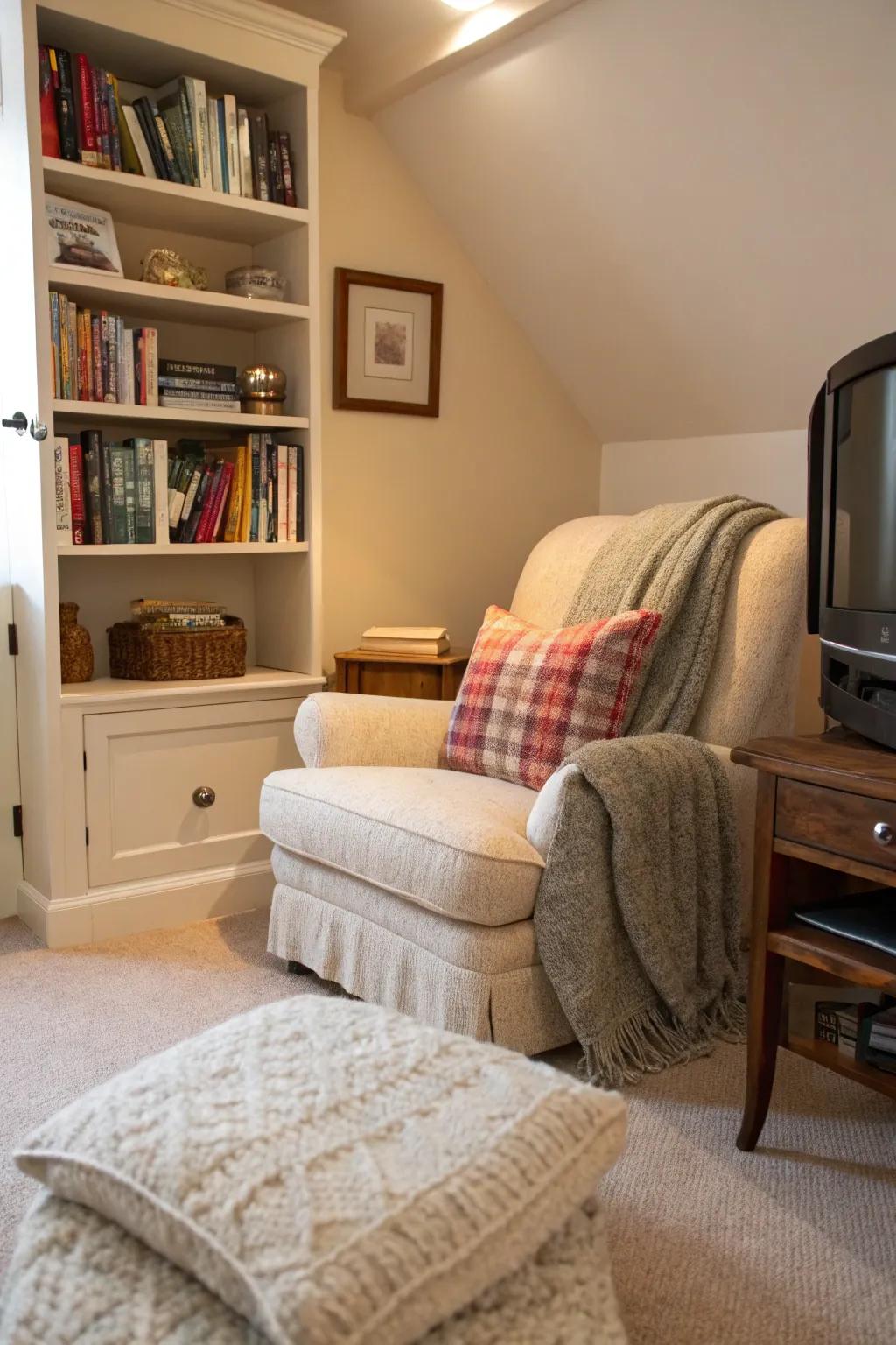 A cozy nook is a warm and inviting retreat