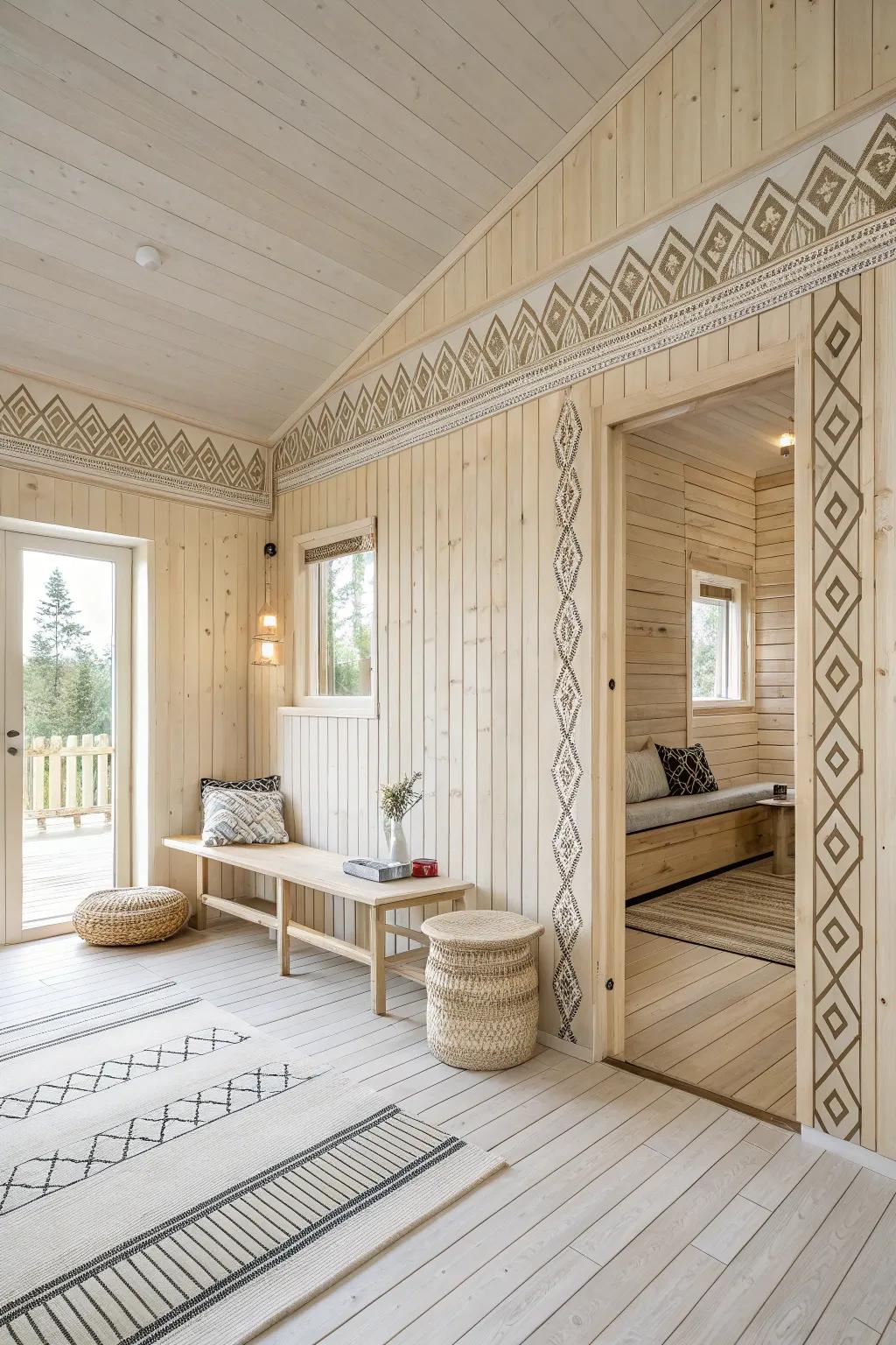 Scandinavian wood designs.