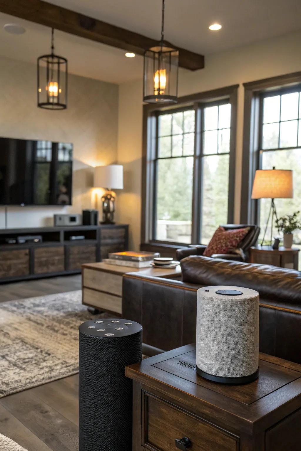 Integrated tech enhances the appeal and ease of your lounge.