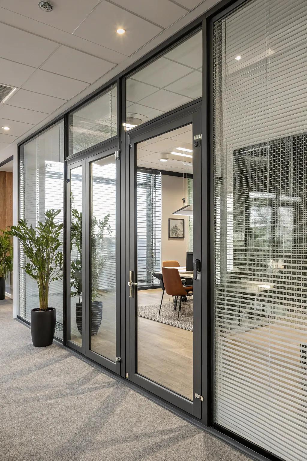 Aluminum blinds offer durability and modern style.