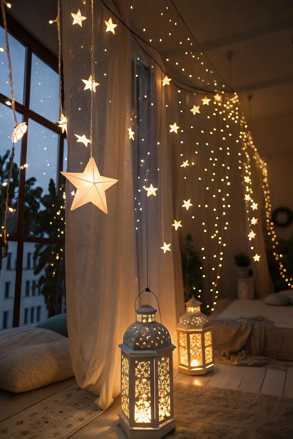 Sparkle lights for soft and mystical illumination.