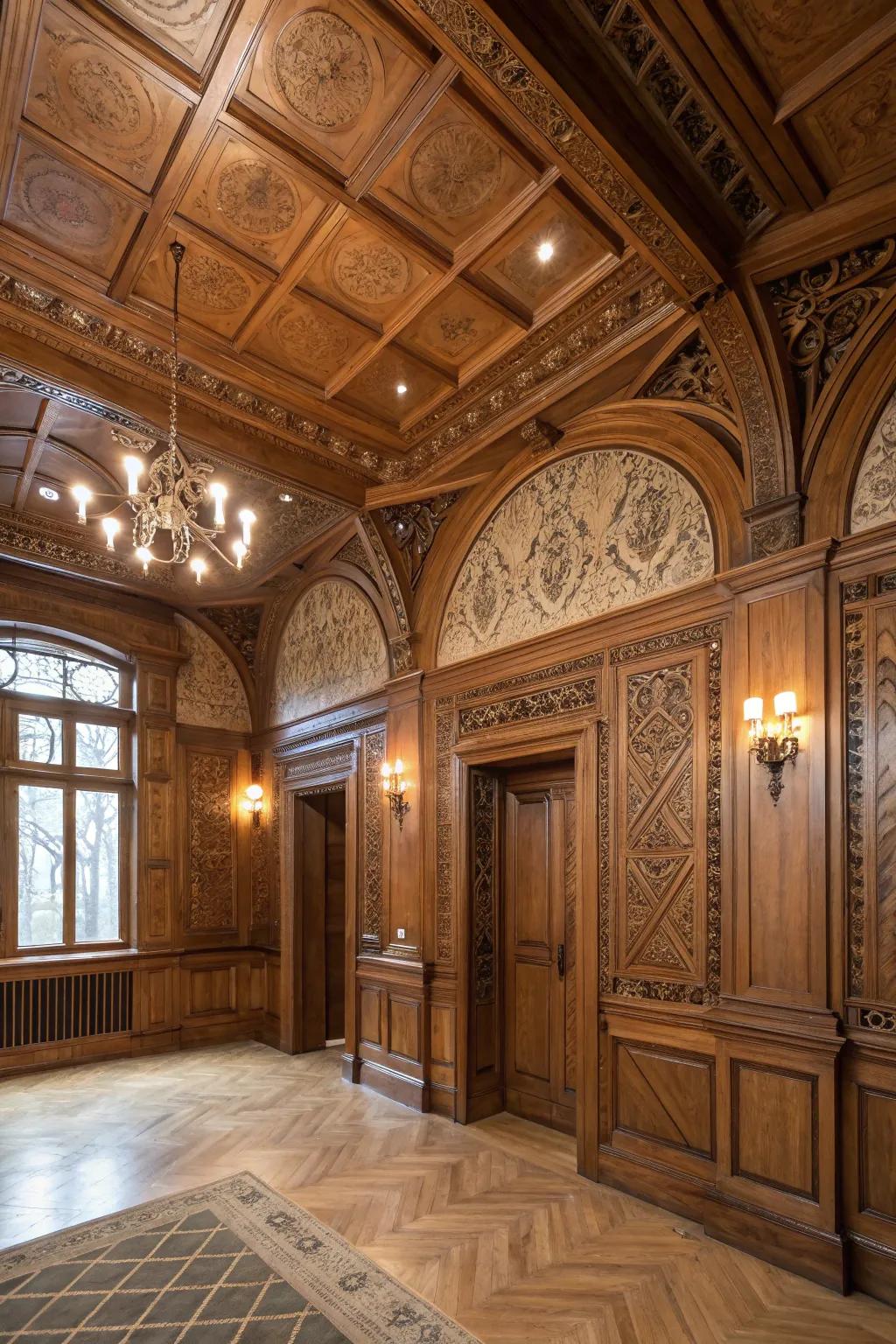 Timber cladding exquisitely highlights architectural features.