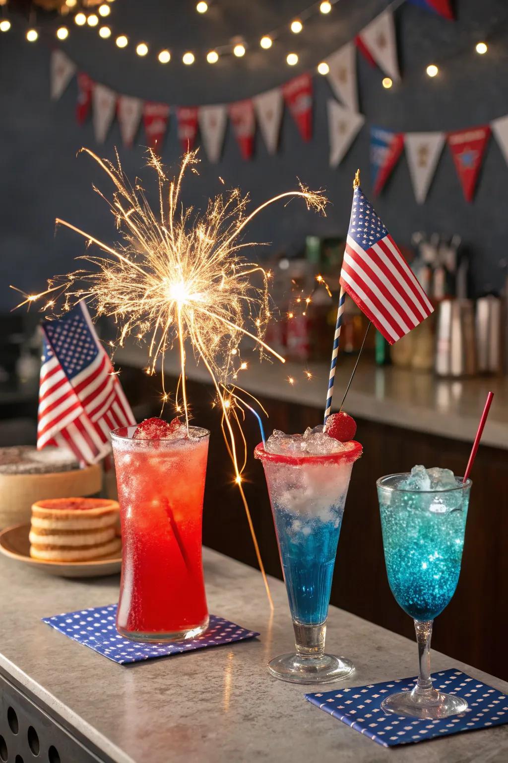 Toast to Freedom with energetic and joyful mixed drinks.
