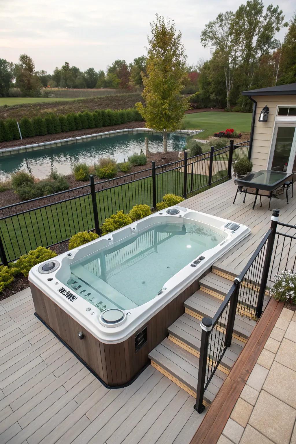 Unique forms add a modern twist to your hydropool area.