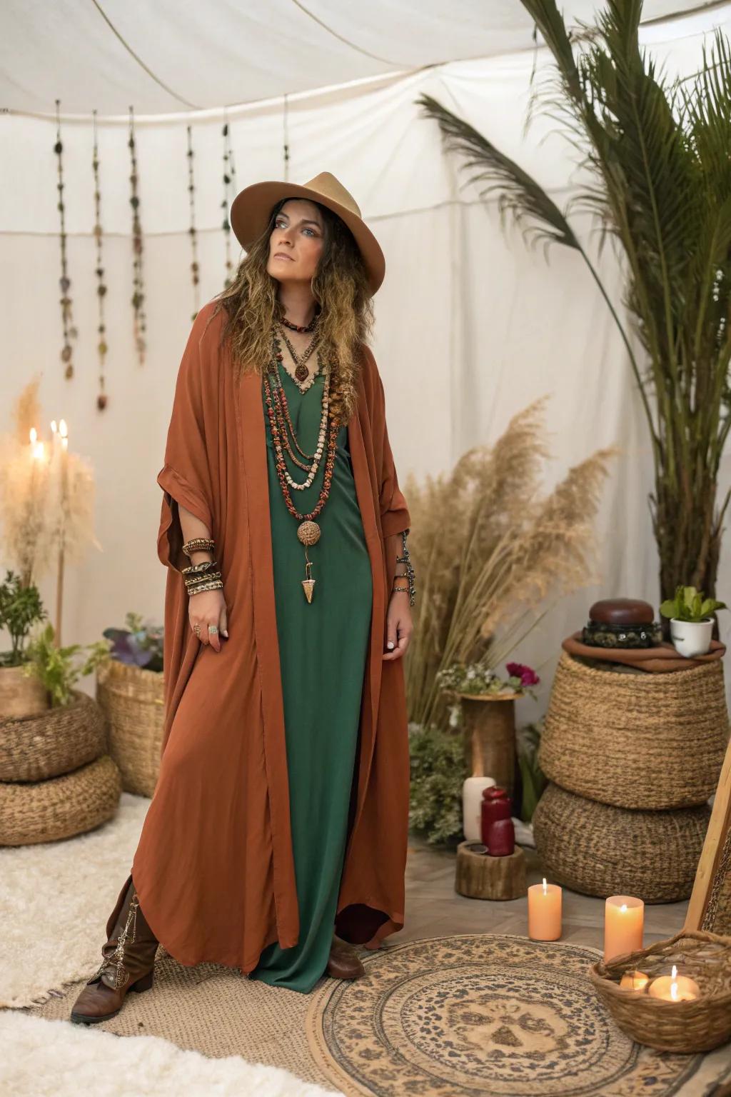 An enchantress with a bohemian spirit and magical touch.