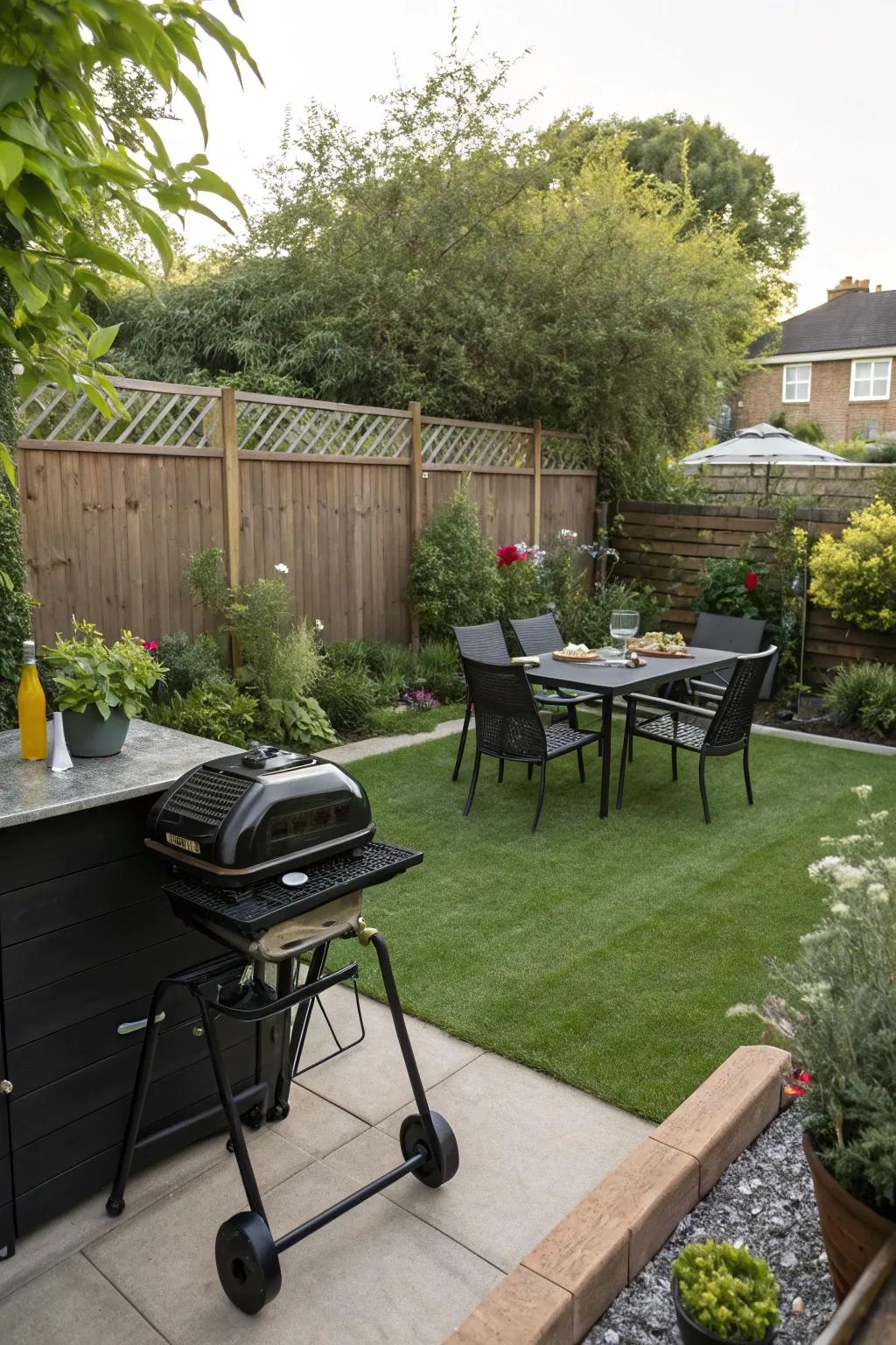 Savour alfresco meals with a stylish barbecue spot.