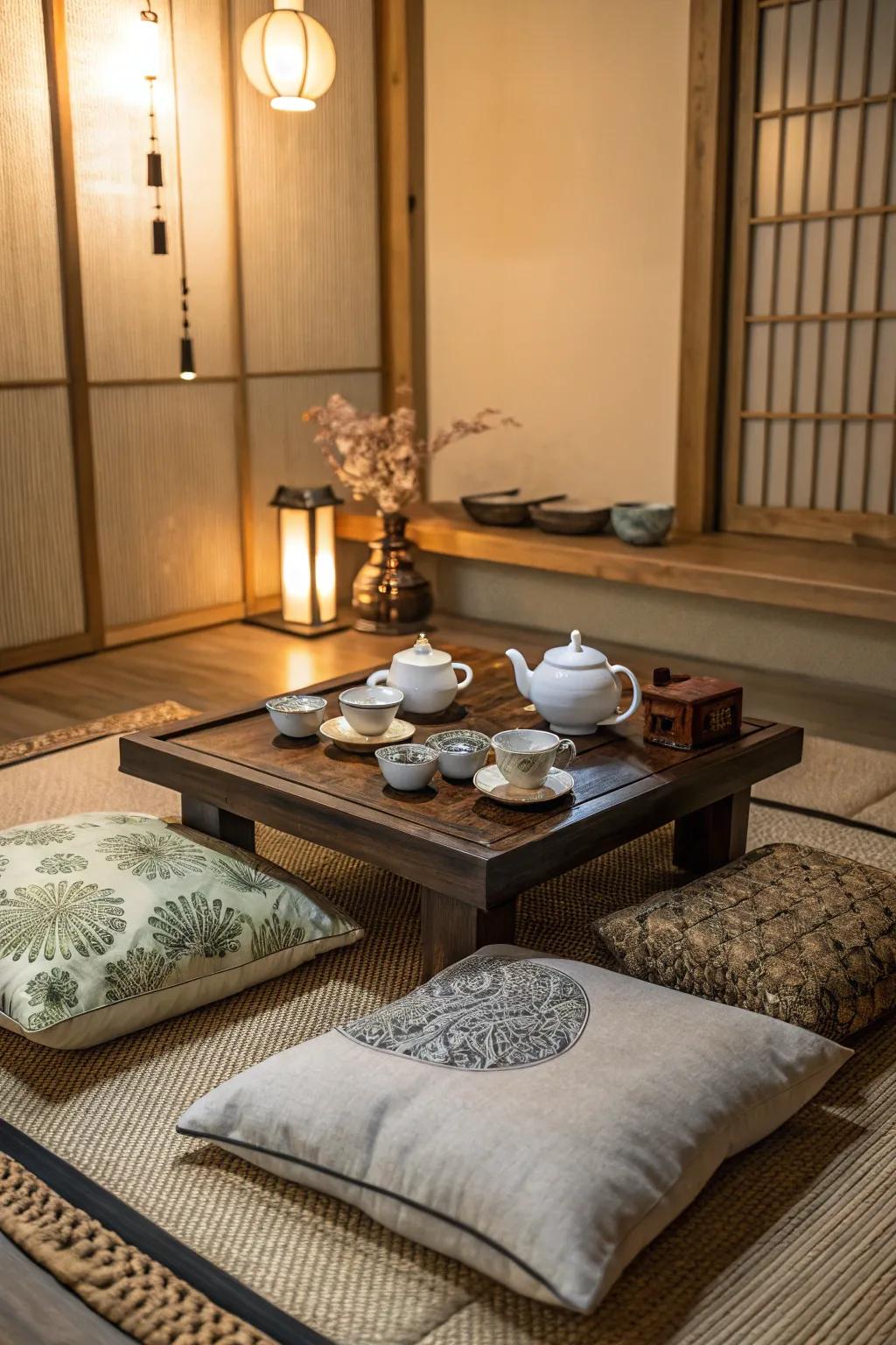 A tea event space offering peacefulness and a stroke of heritage.