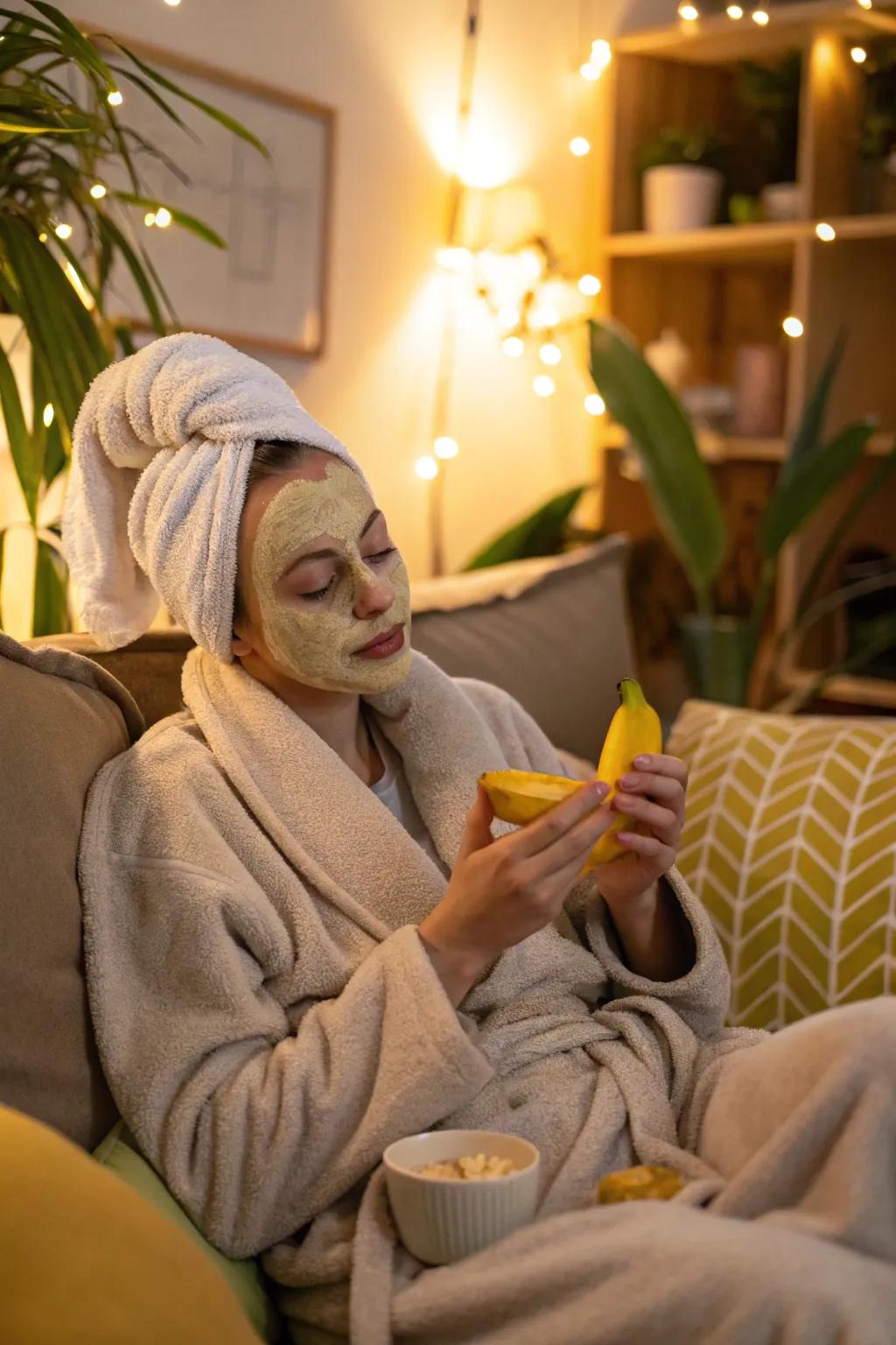A banana face mask is a treat for your skin.