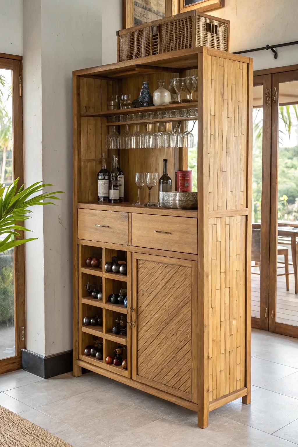 Sustainability harmonizes with style in this eco-friendly setting.