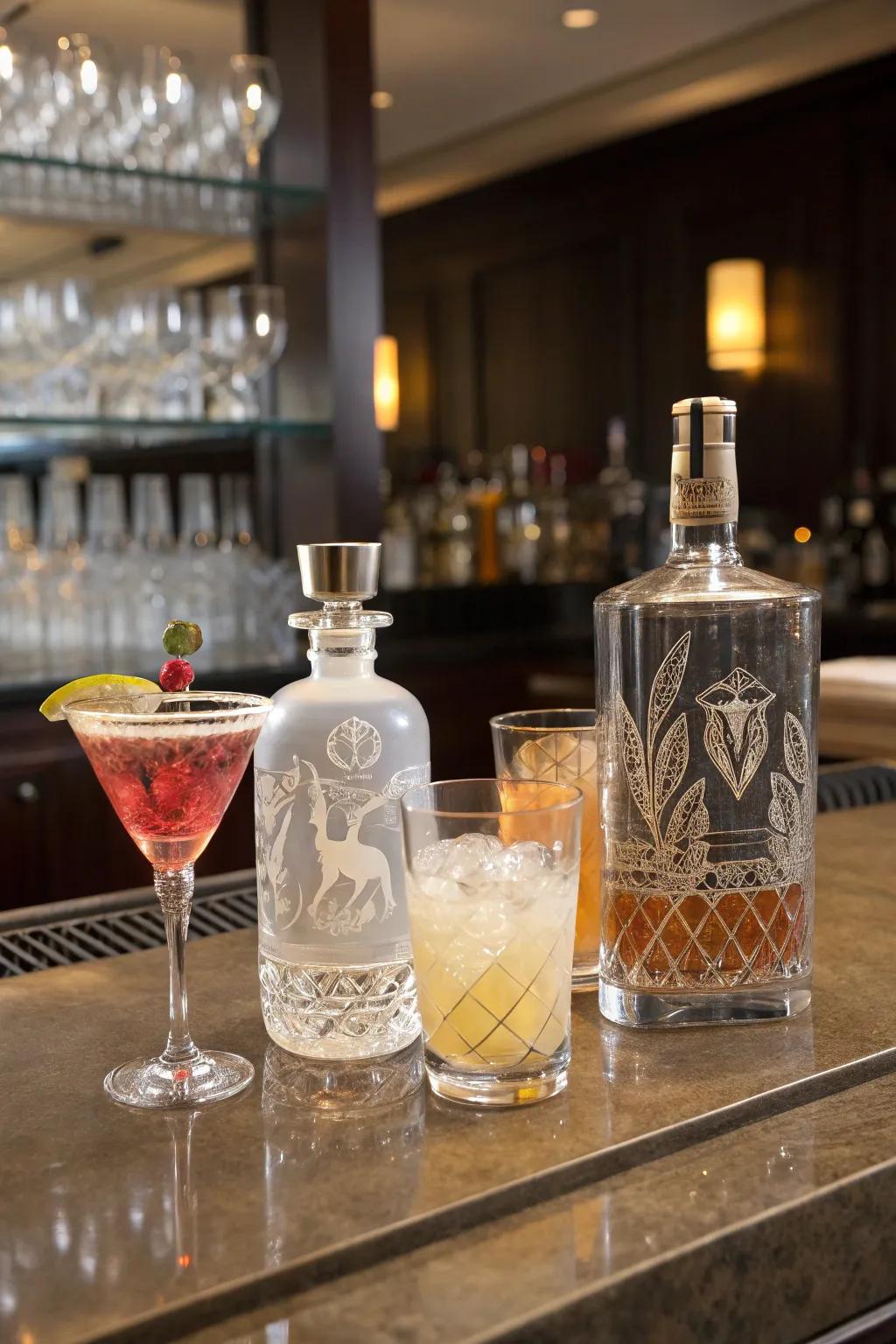 Bespoke drinkware ensures your guests feel special.