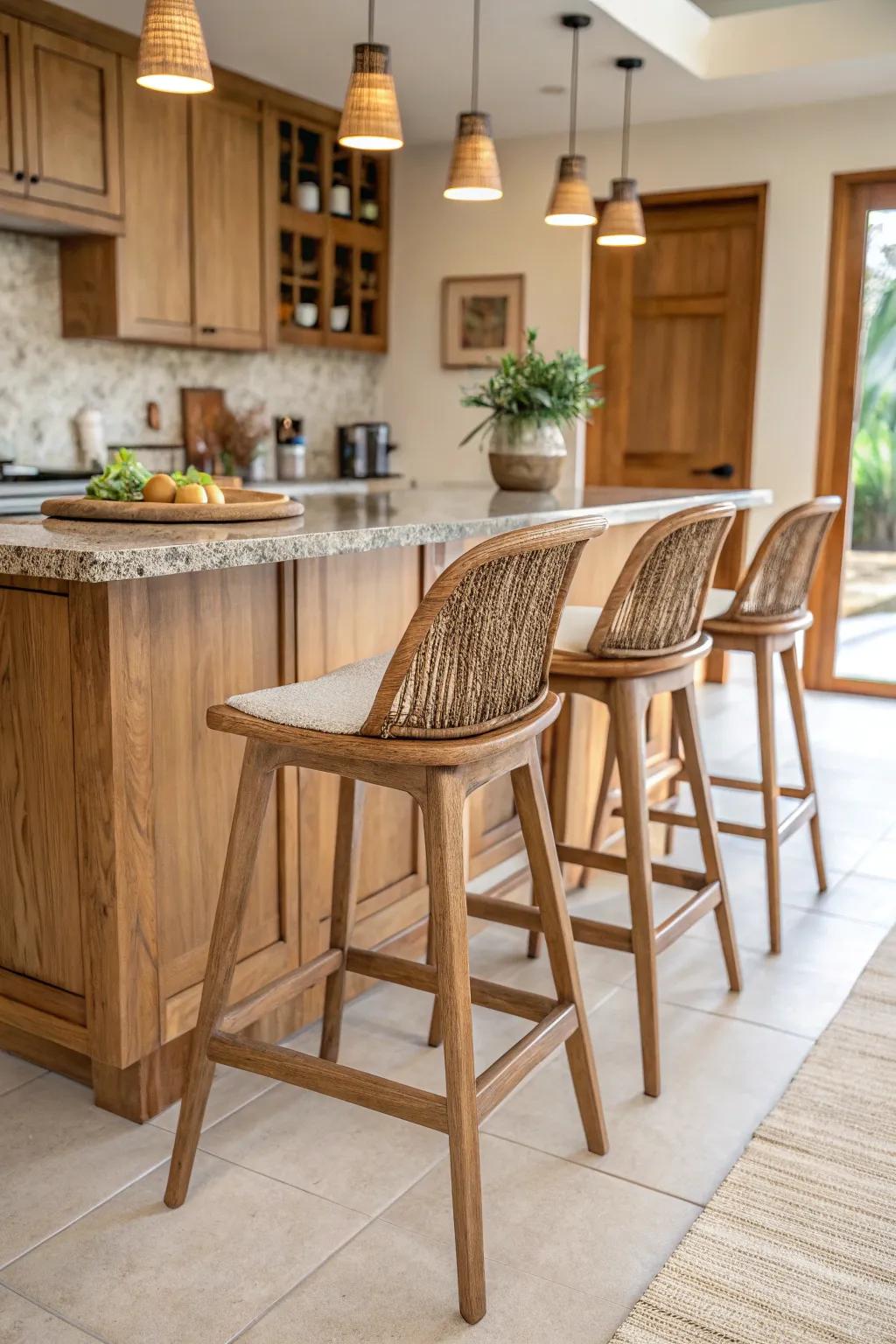 Environment-friendly bar stools to bring to your sustainable home.