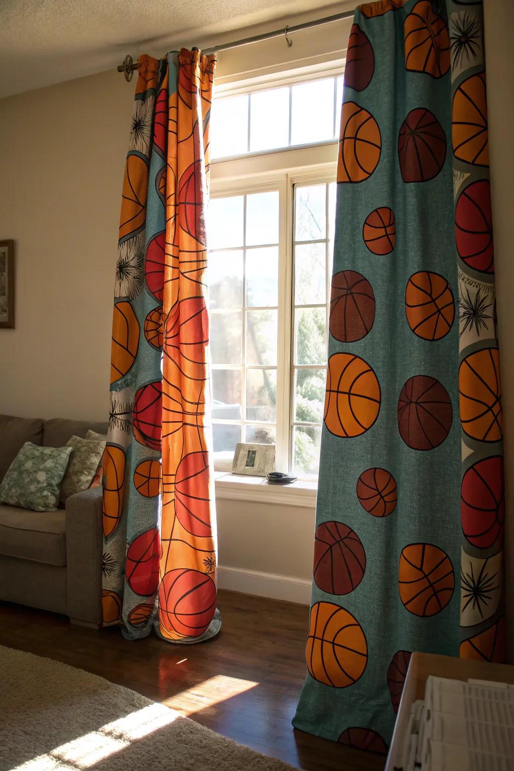 Window dressings add playfulness and energy.