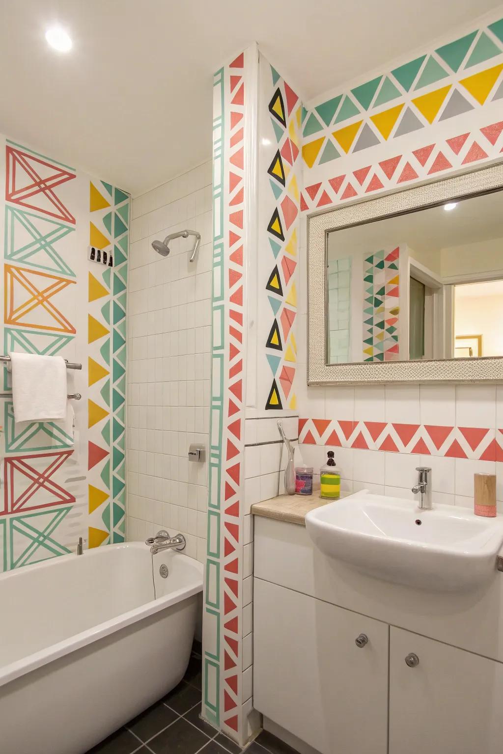 Colored tape allows for enjoyable and impermanent designs.