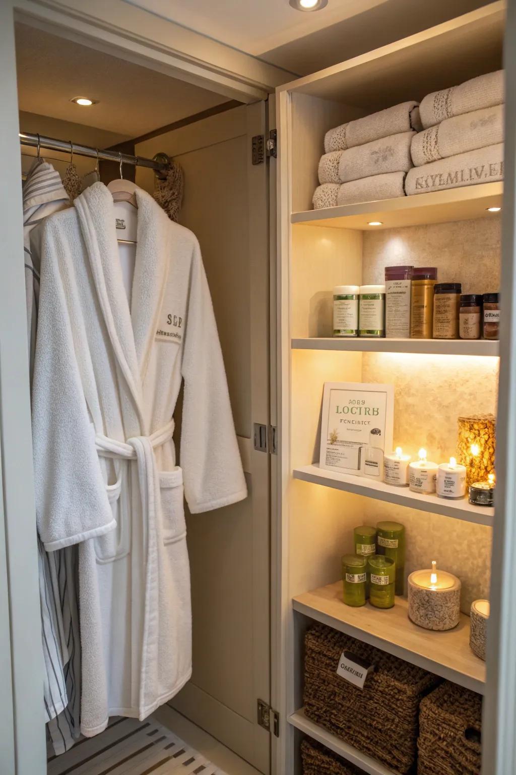 A spa-like atmosphere adds indulgence and tranquility.