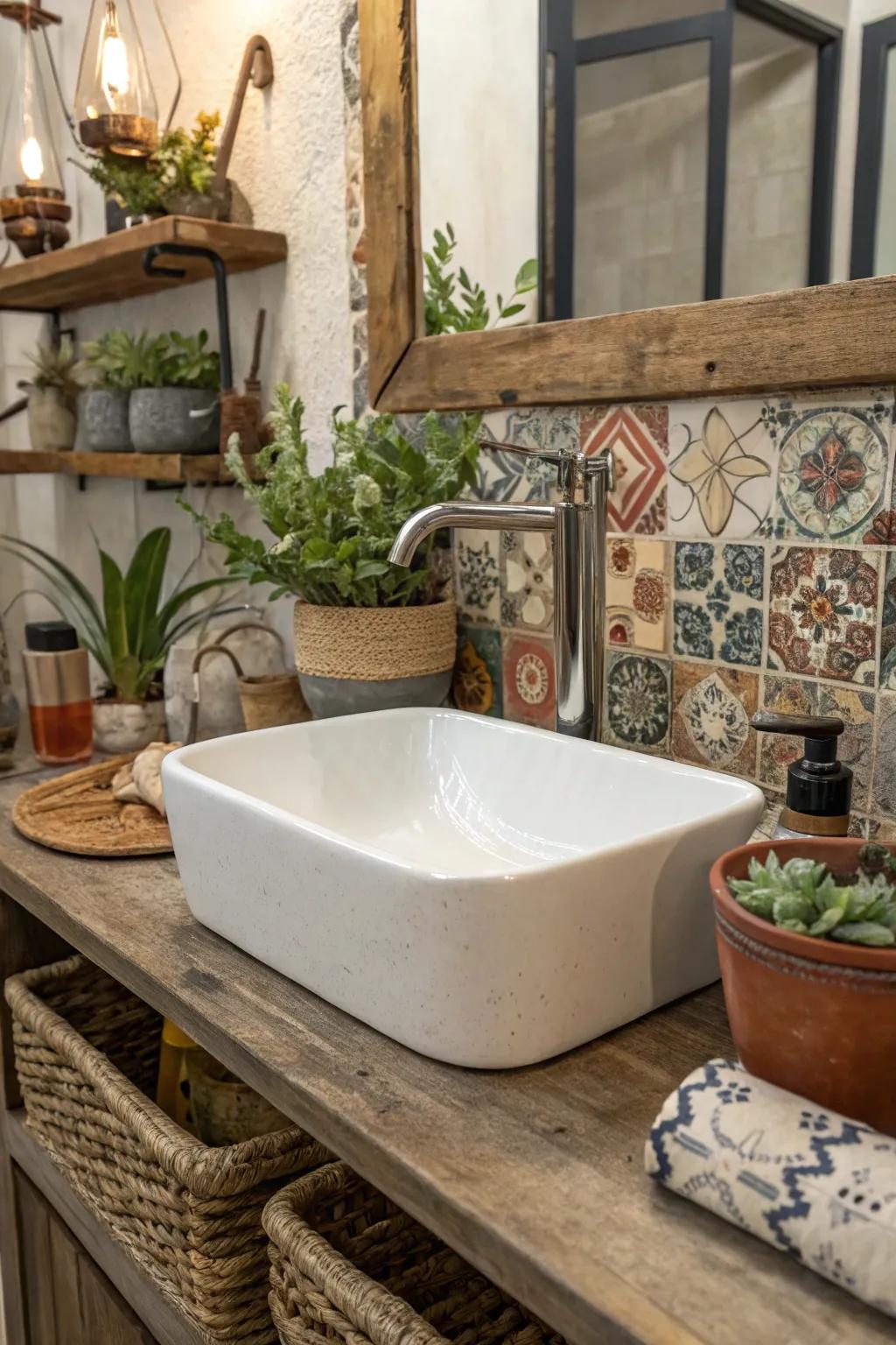 Eclectic sink setup to reflect your unique style.