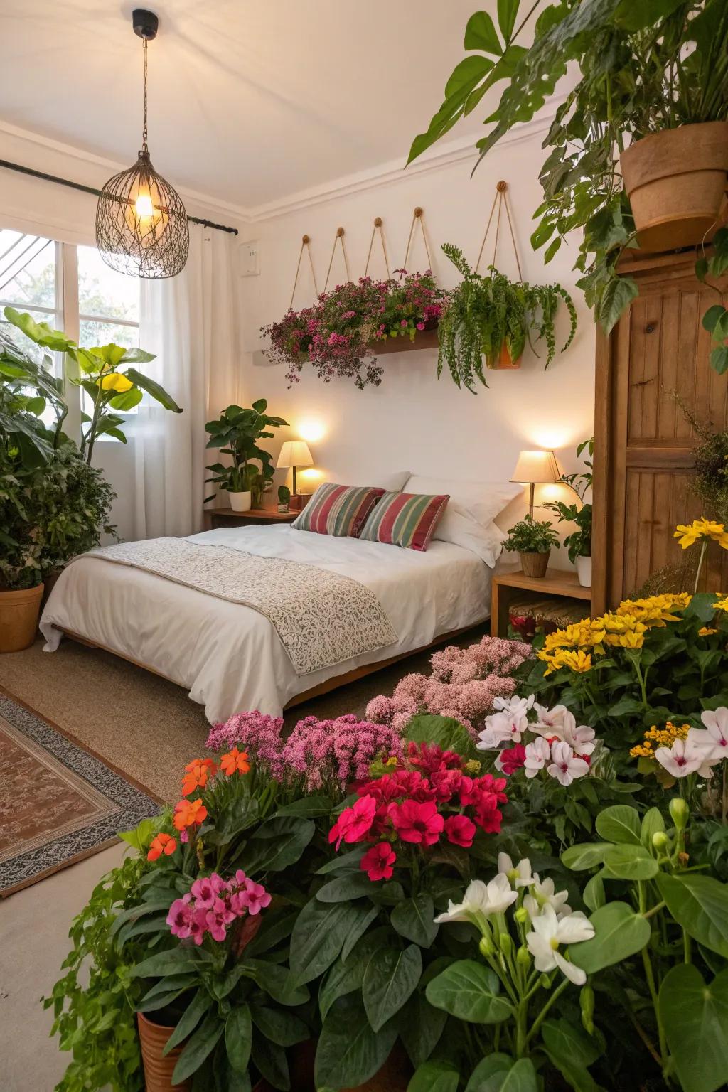 Flowering plants bring color and delight.