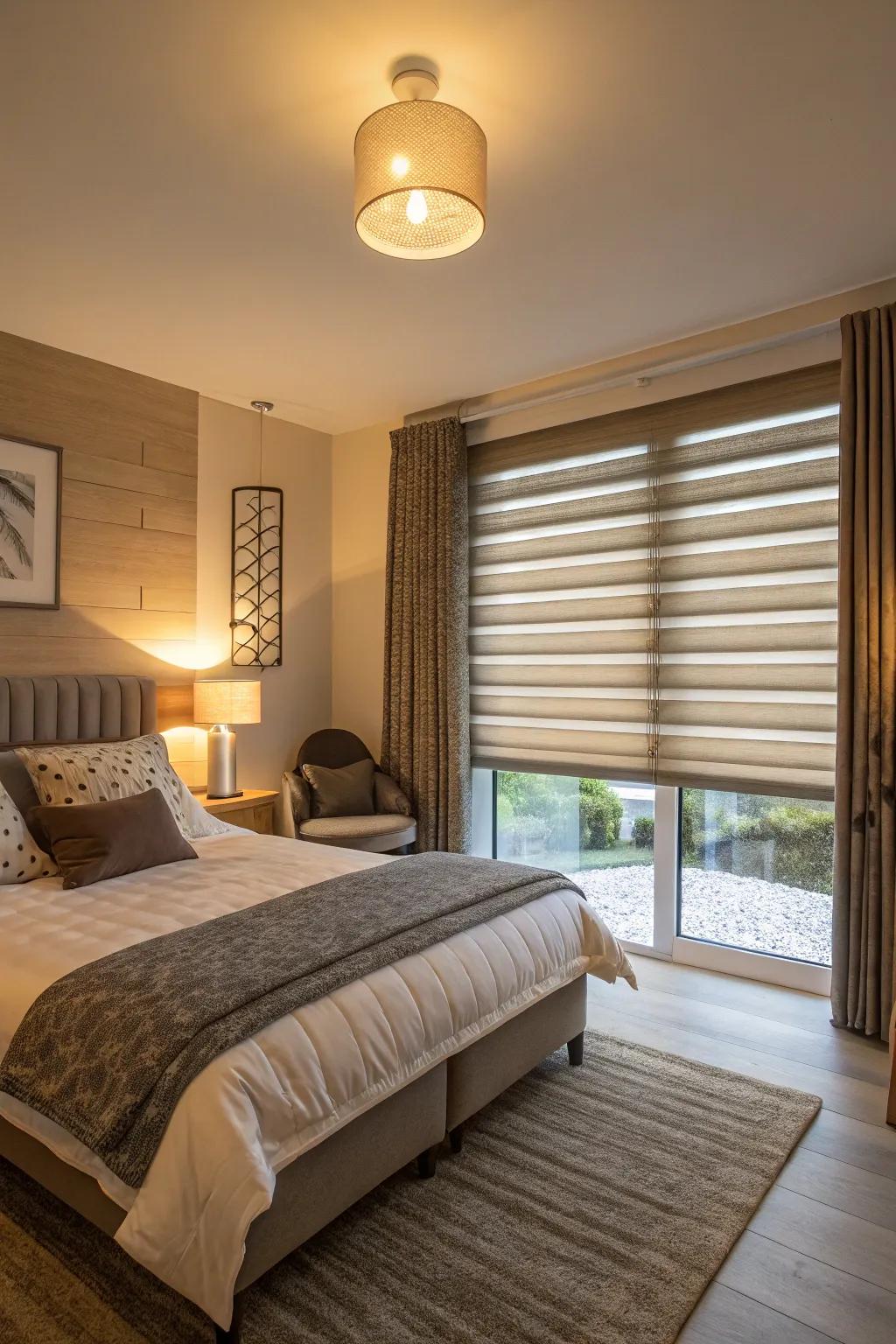 Energy-saving blinds blend style with practicality.