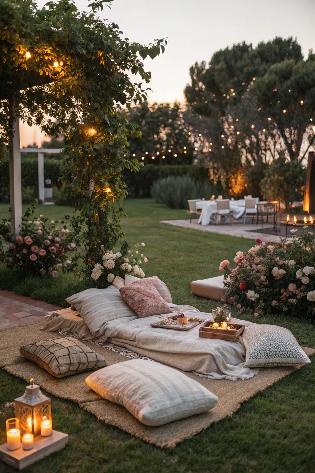 A garden getaway provides a peaceful and intimate birthday celebration.