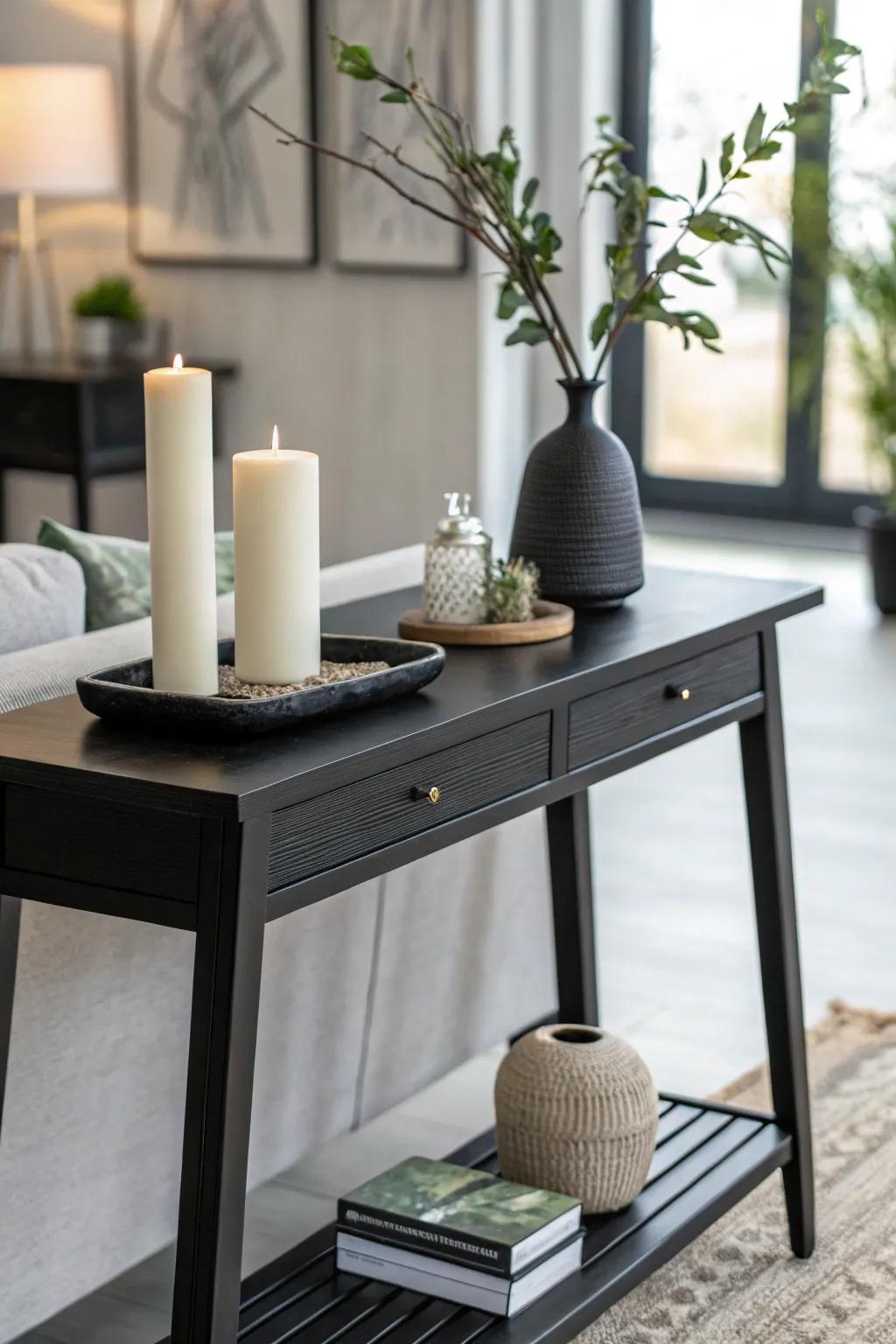 Minimalist decor emphasizes simplicity and elegance.