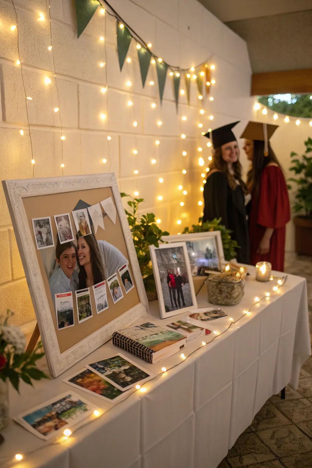 Brighten memories with an diode photo display.