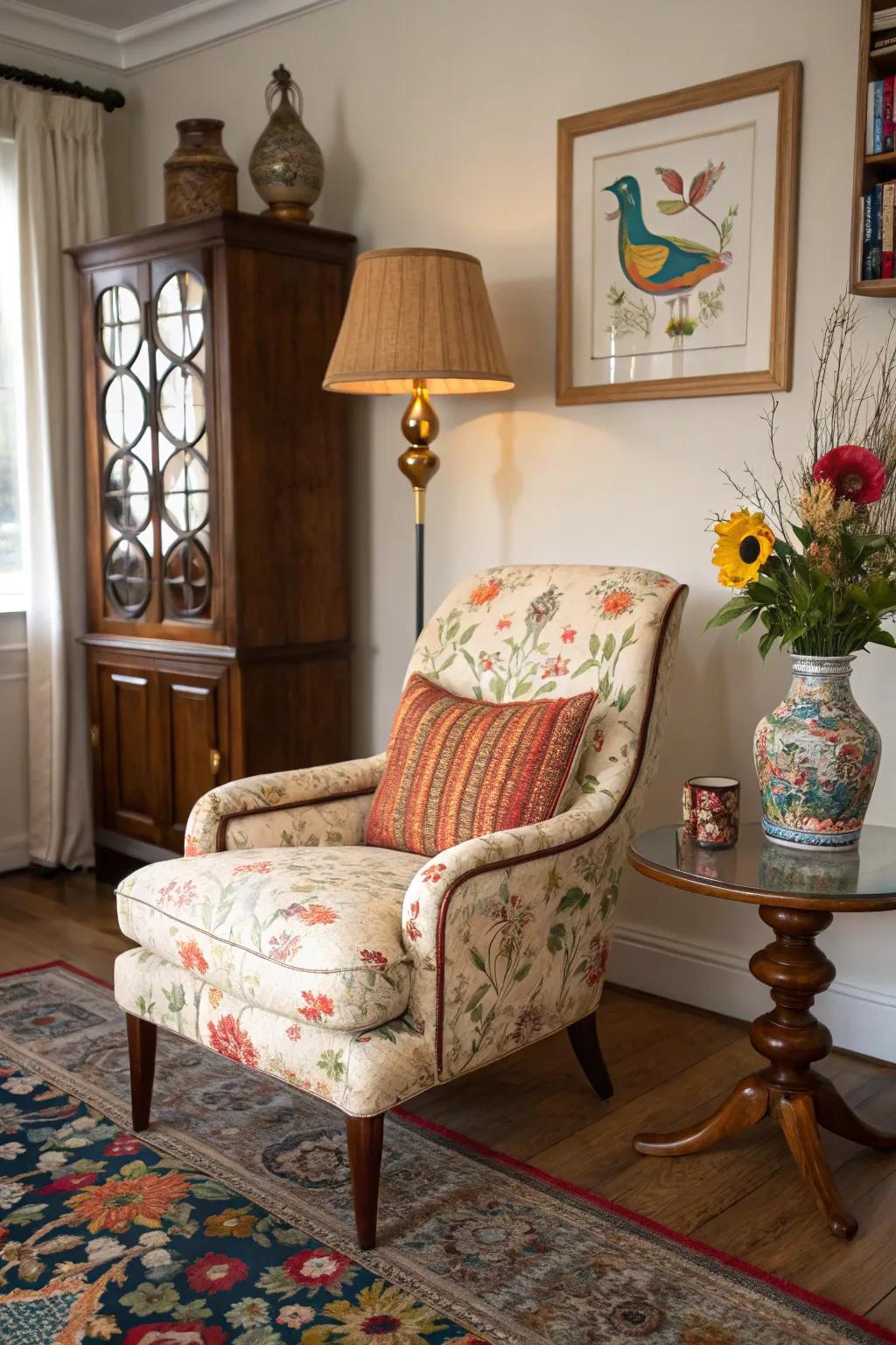 Unexpected elements add character to your living room.