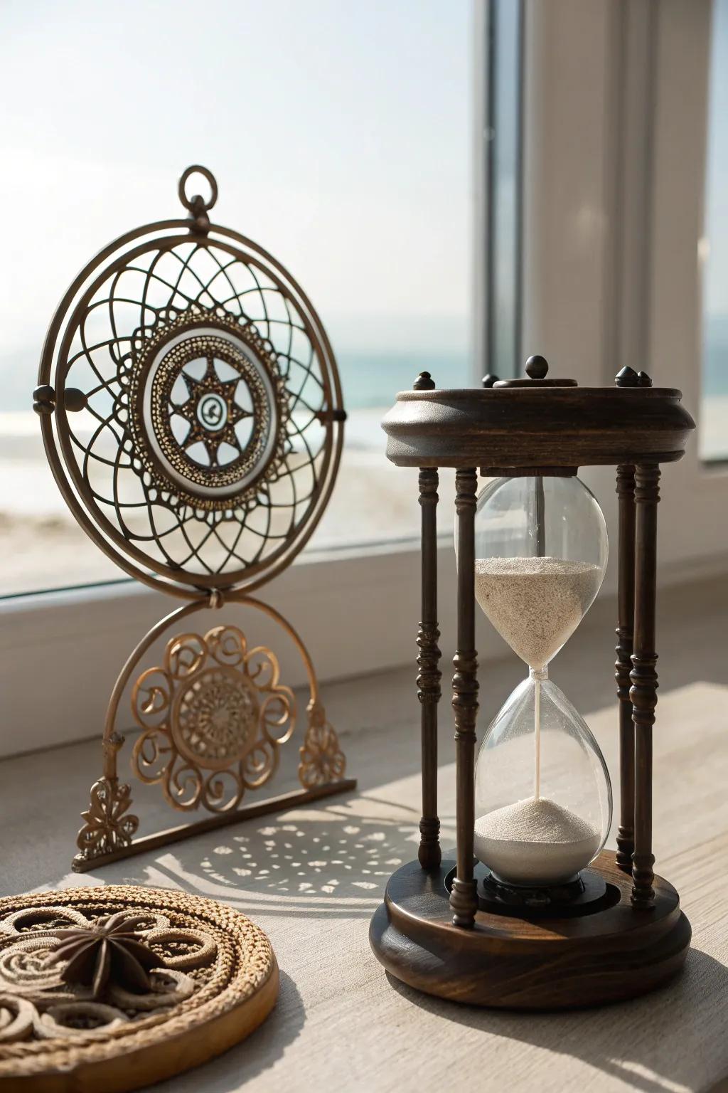 Incorporate engaging decor for mindful moments in your calming corner.