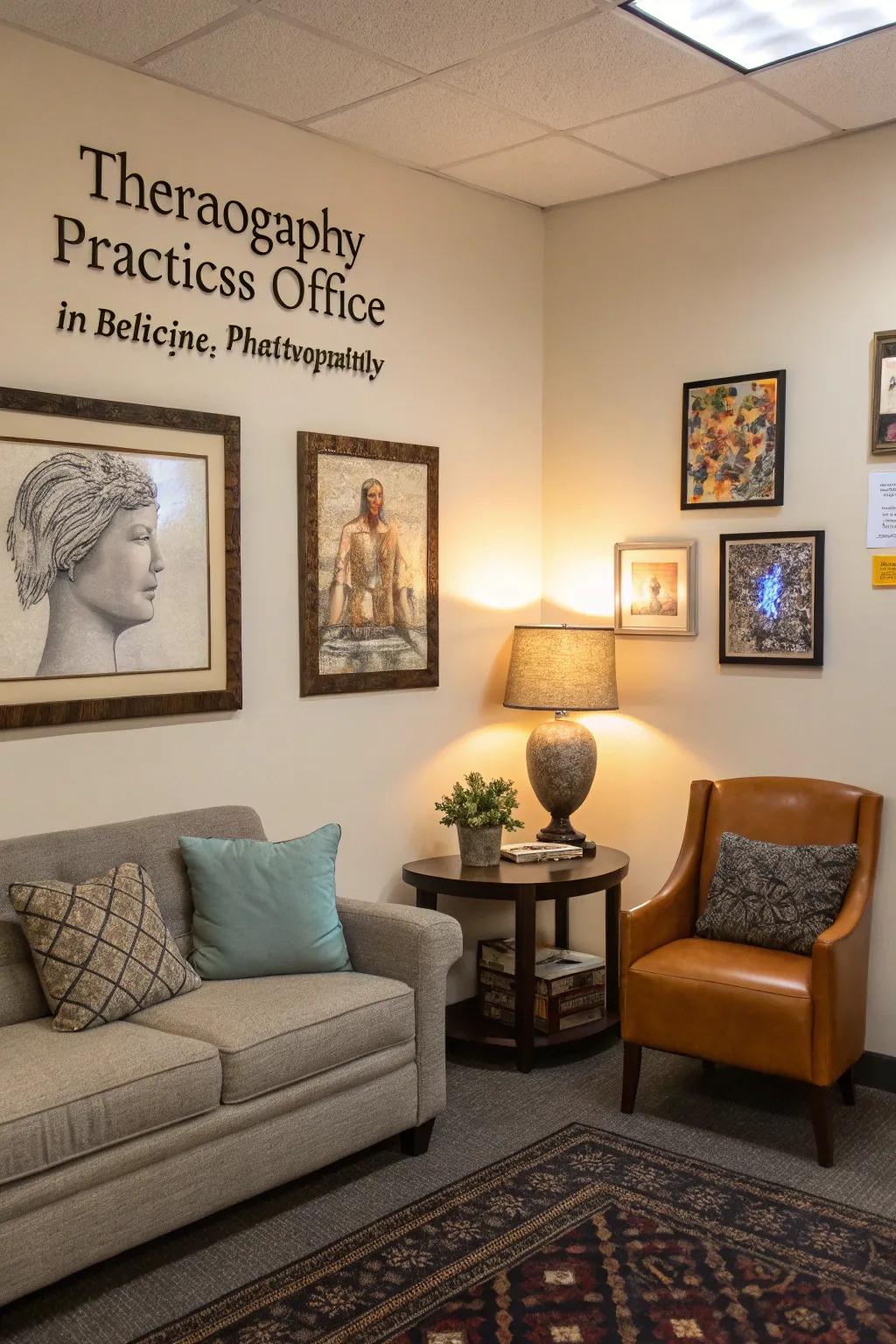 Unique art pieces add intrigue and personality.