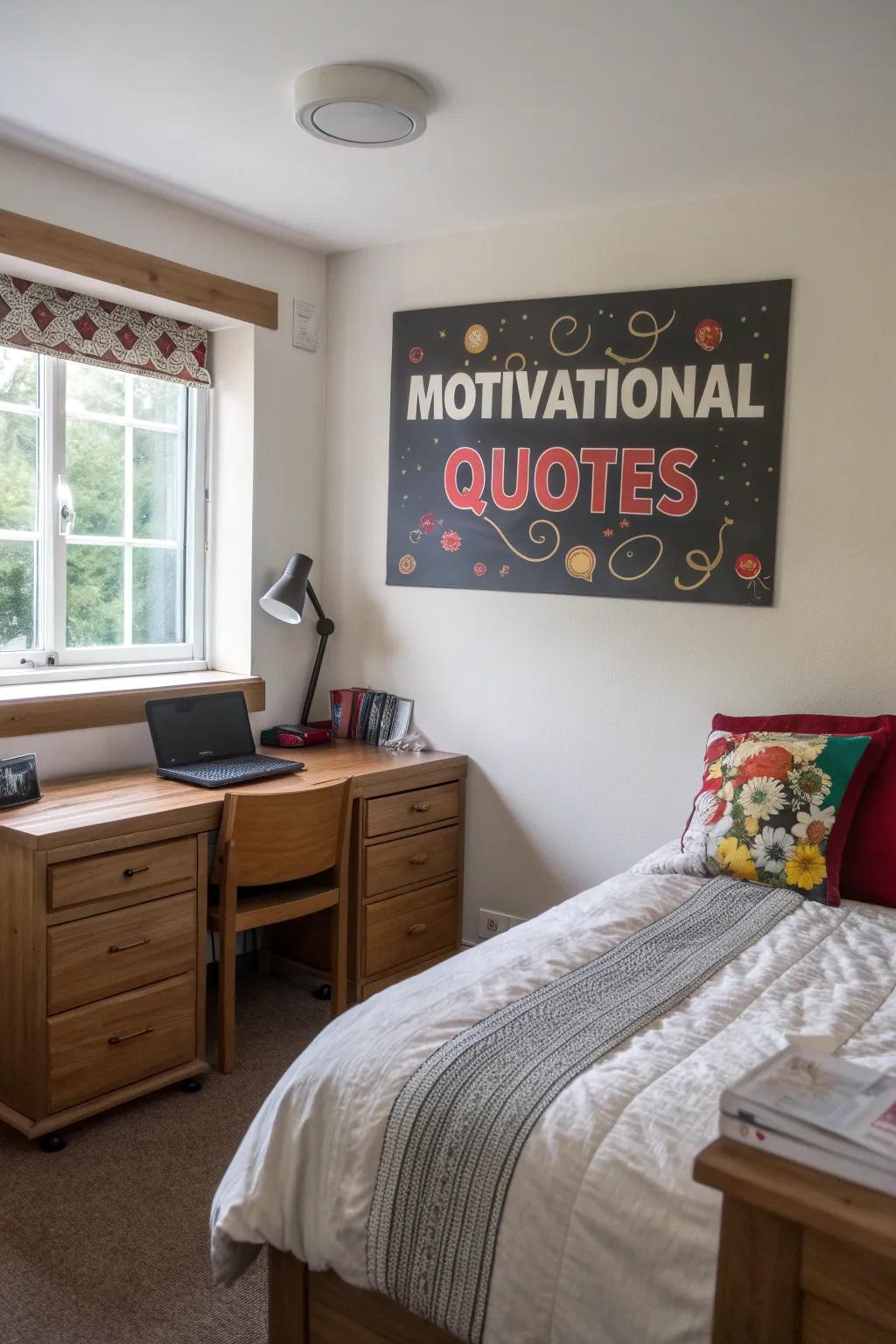 Inspire yourself daily with bold statement art.