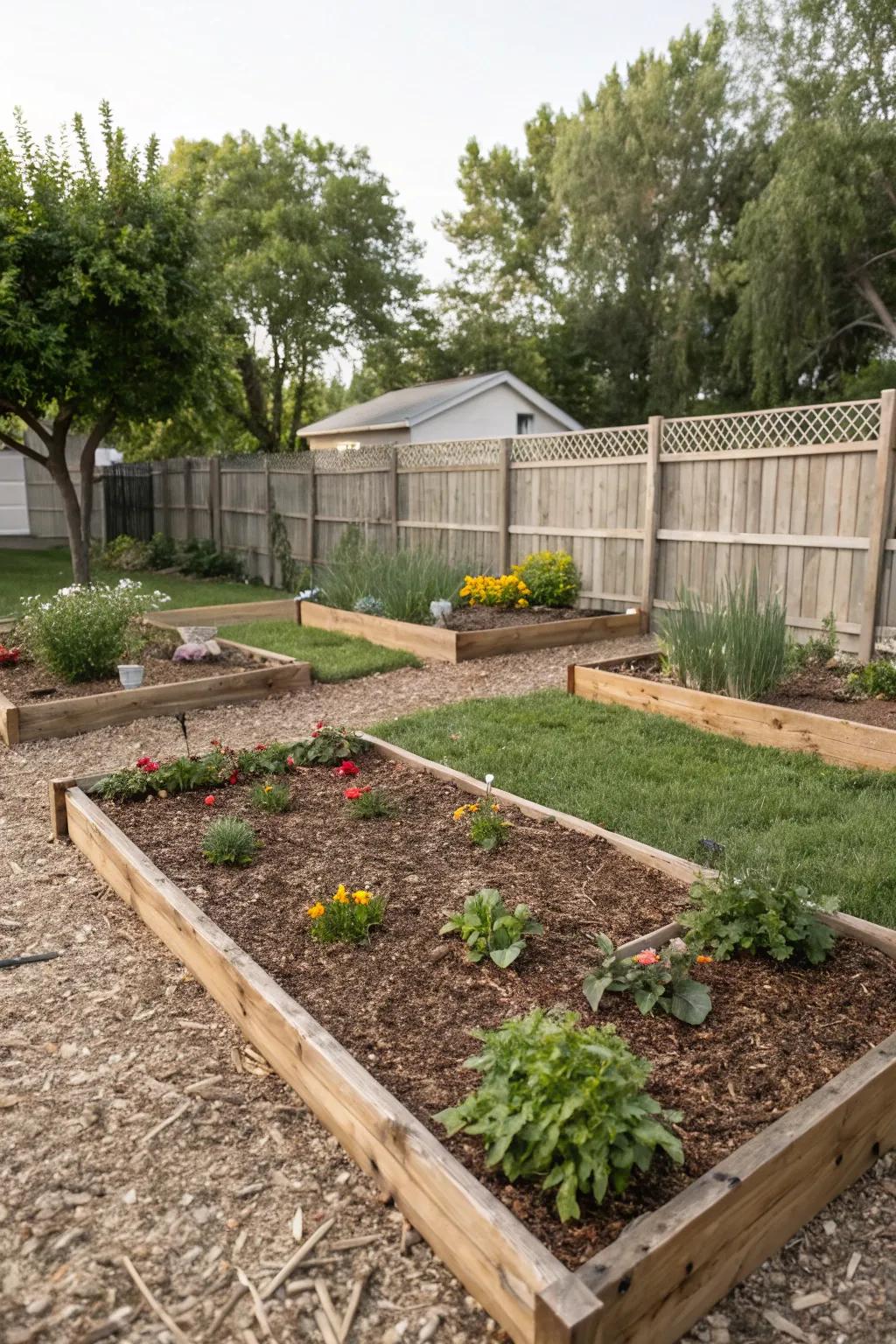 Bedding furnishes a tidy and nurturing environment for flora.