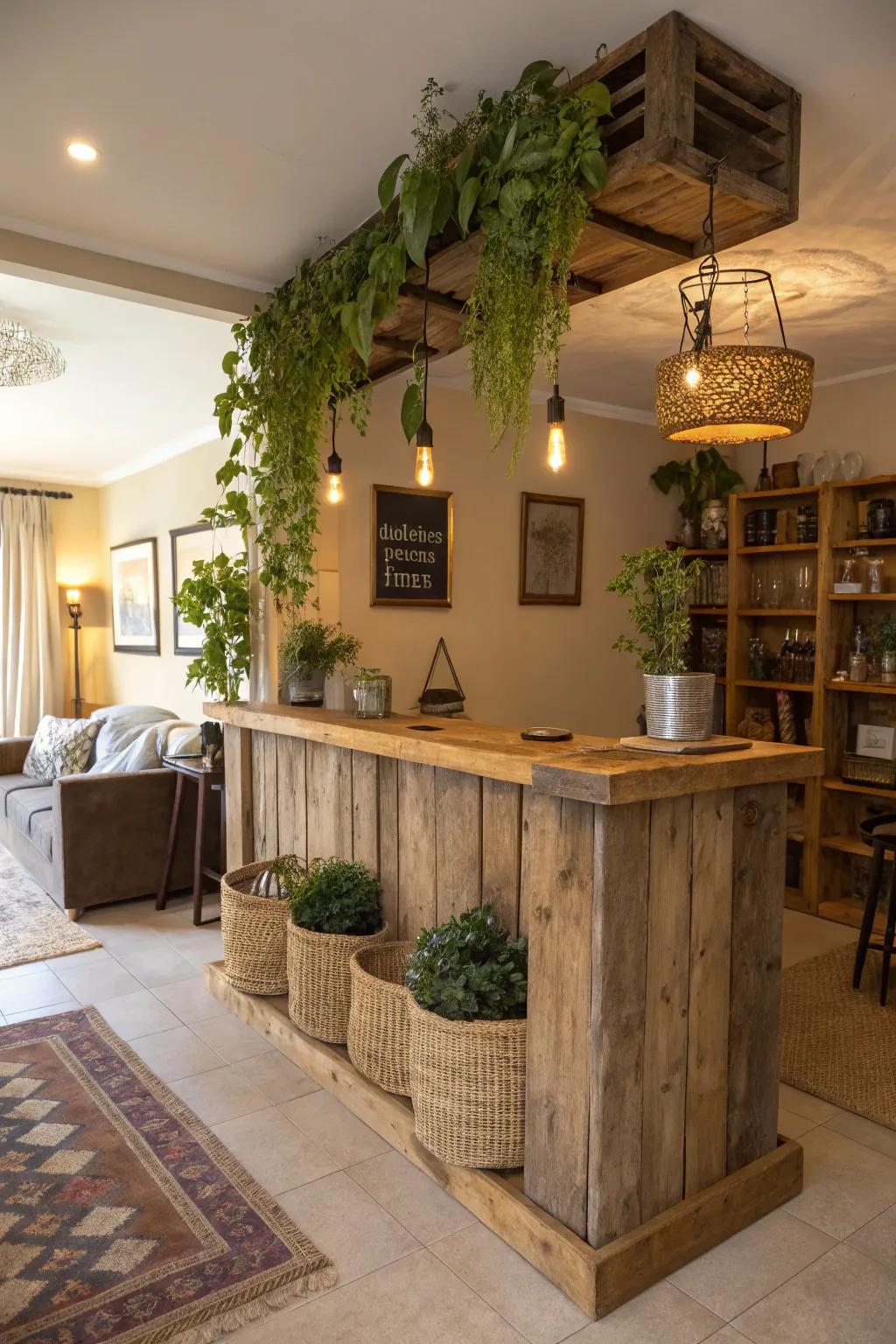 Environmentally-friendly selections establish a sustainable and stylish bar.