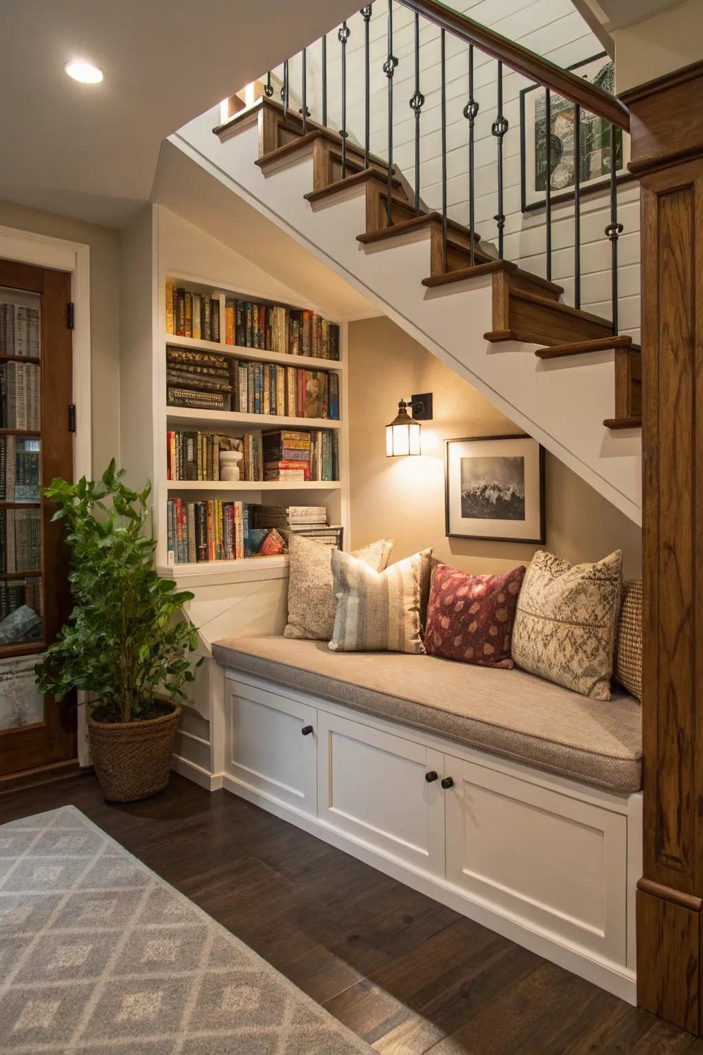 Uncover hidden potential using an under-the-stairs nook.