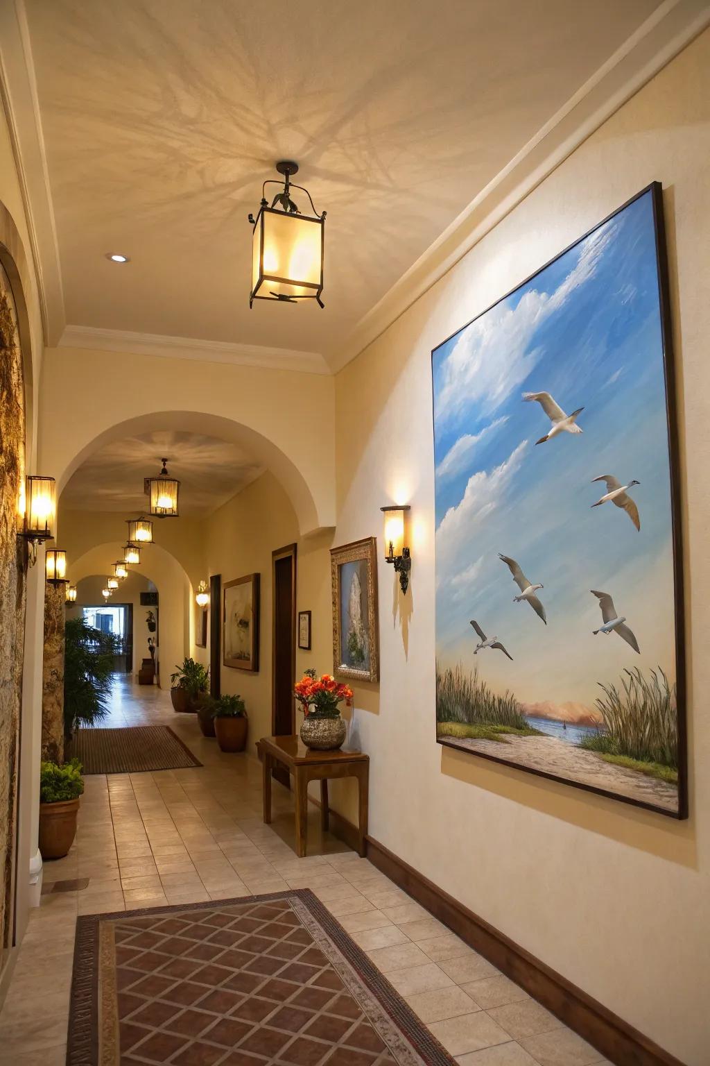 Avian creatures in flight impart a sense of movement and elegance to your decor.