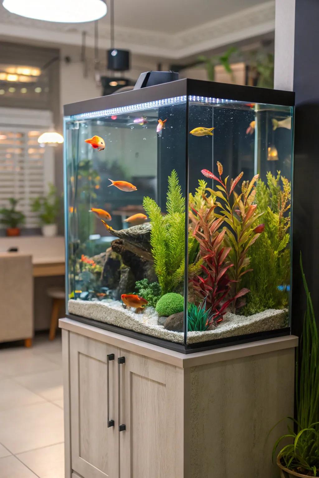 Vibrant colors in your tank inject joy and energy into your residence.