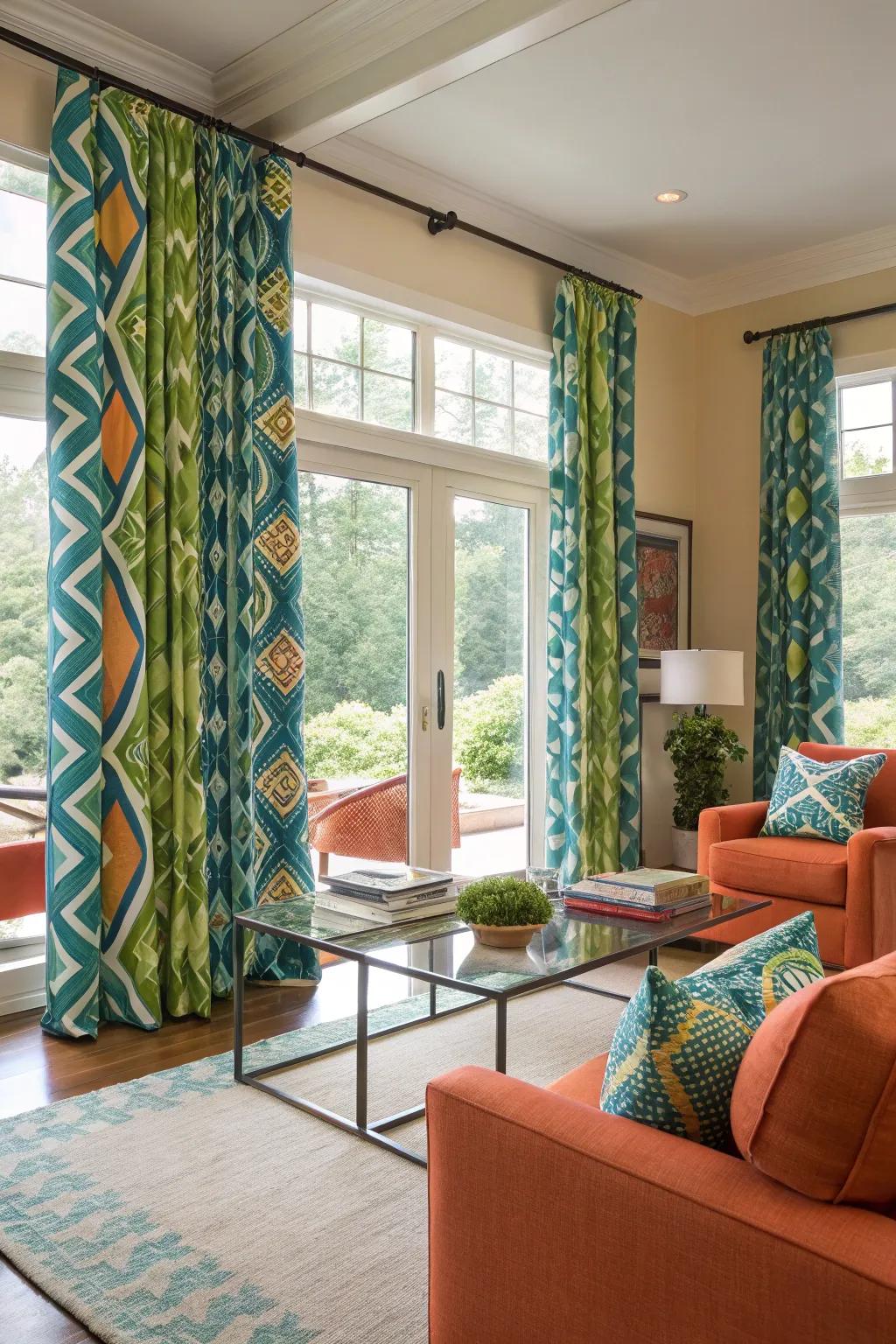 Daring designs turn your coverings into a declaration piece.