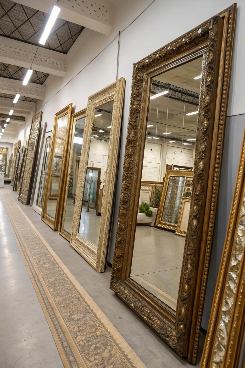Mirrors introduce light and elegance to any space.