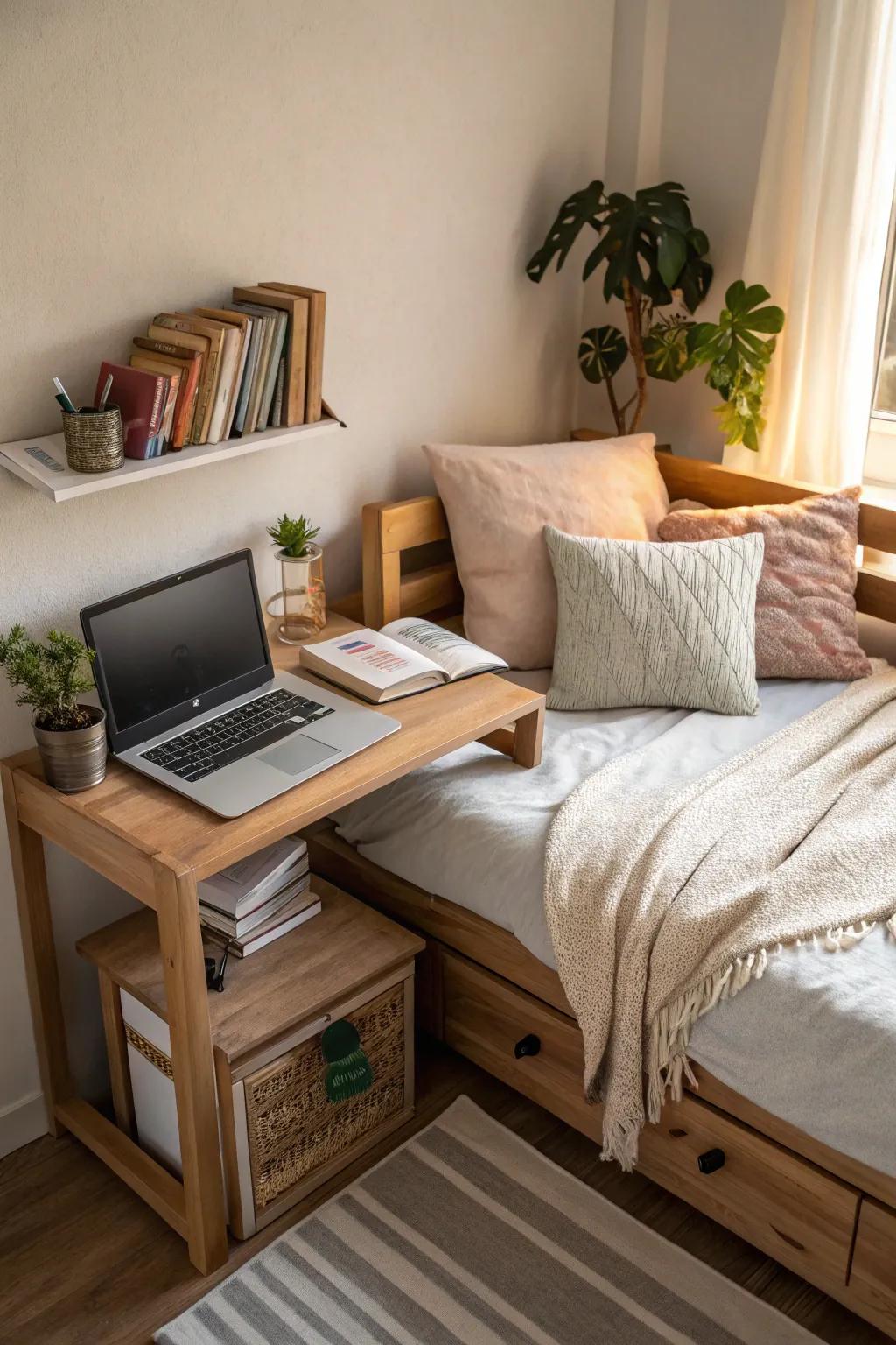 Corner desks utilize space.
