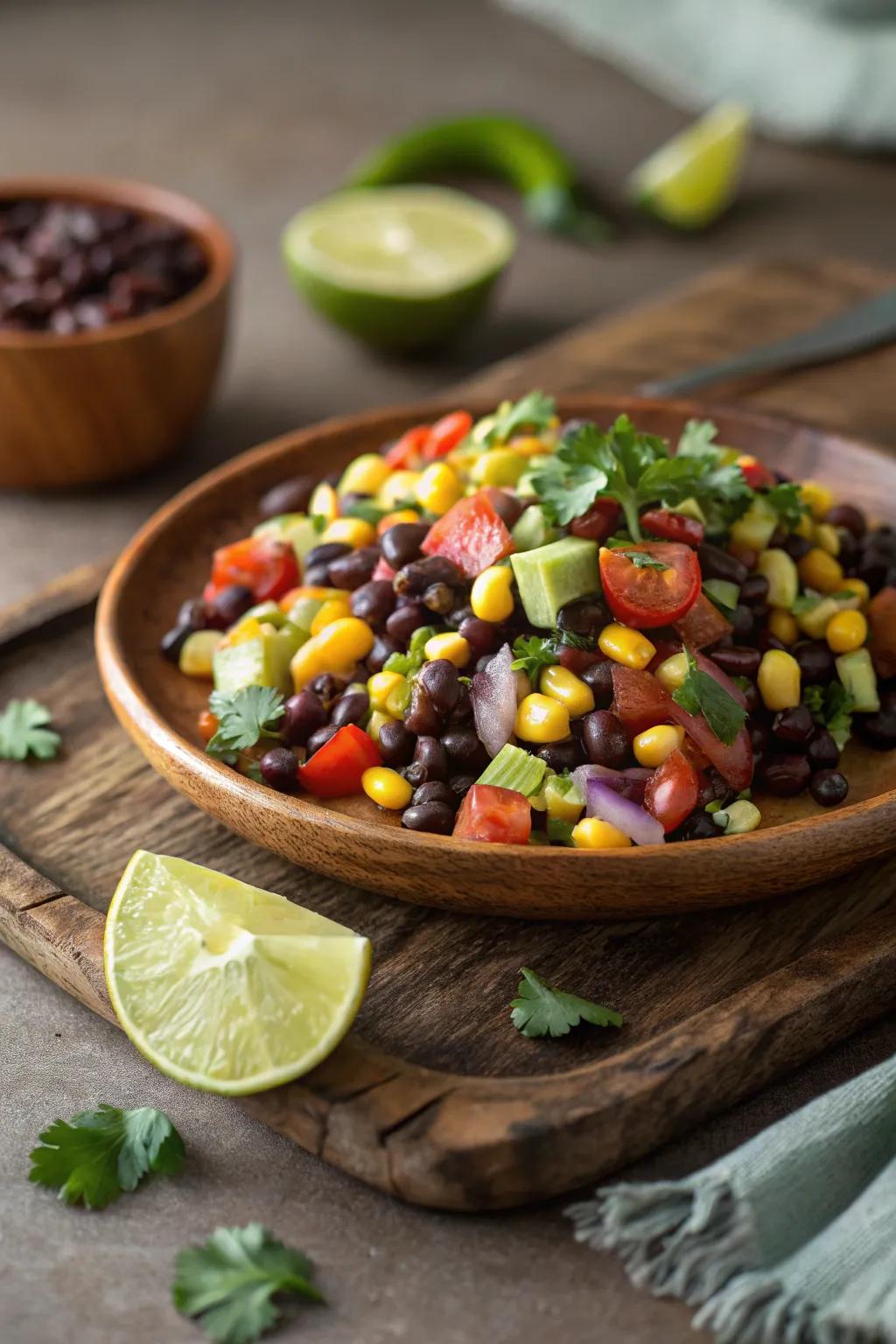 Enjoy a hearty and flavorful legume salad.