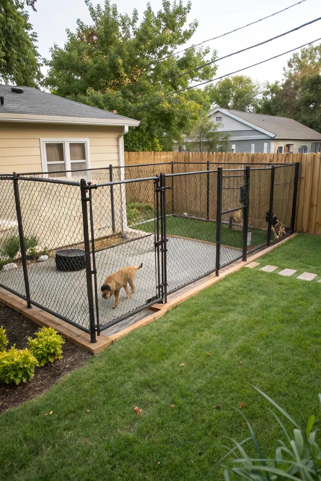 Enclosed expanse affords utmost safeguard.